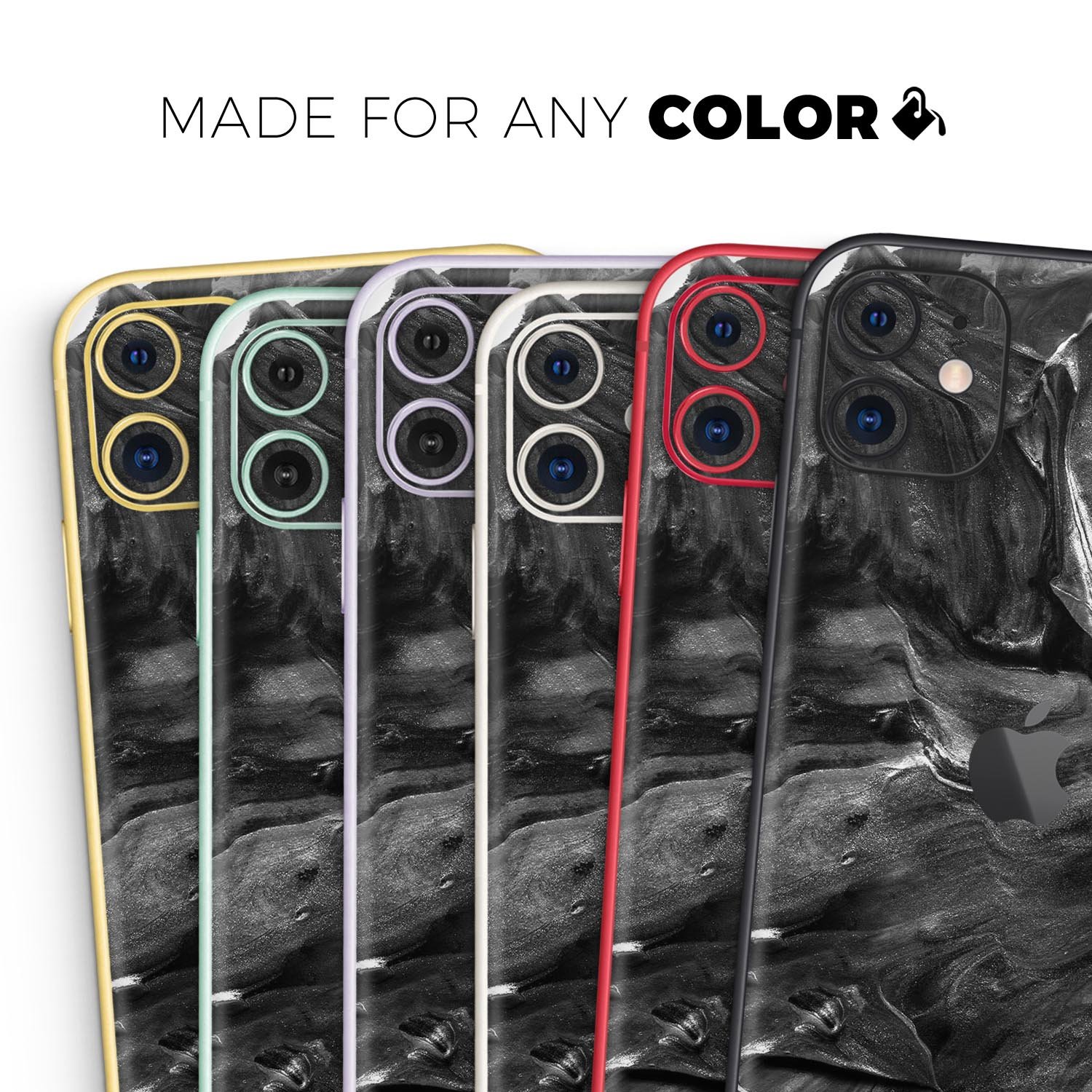 Liquid Abstract Paint V55 skin for Apple iPhone, showcasing vibrant colors and sleek design.