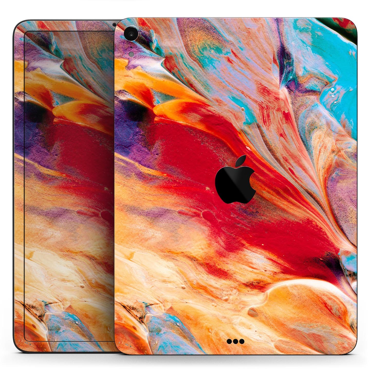 Liquid Abstract Paint V50 skin decal for Apple iPad, showcasing vibrant abstract design and premium 3M material.