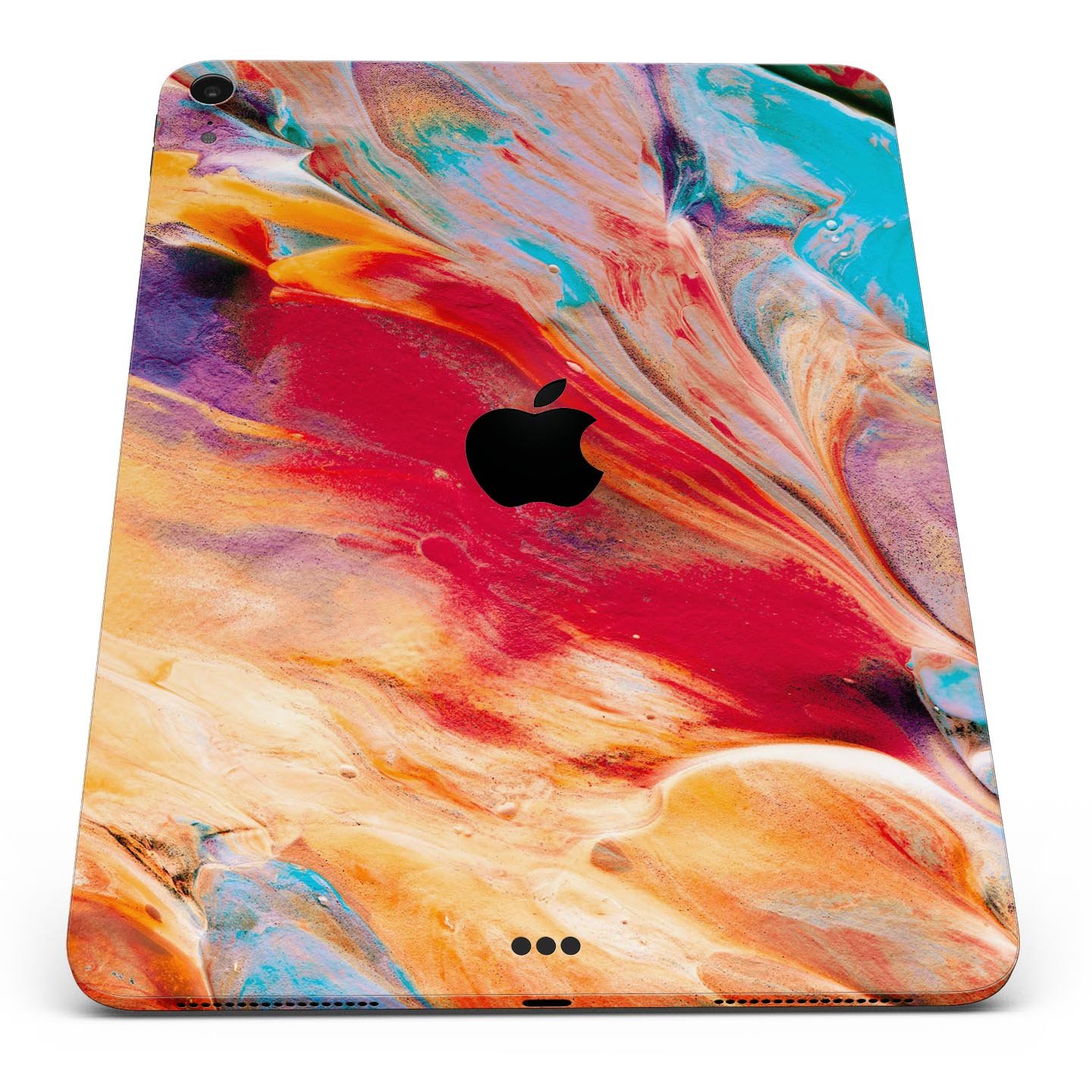 Liquid Abstract Paint V50 skin decal for Apple iPad, showcasing vibrant abstract design and premium 3M material.