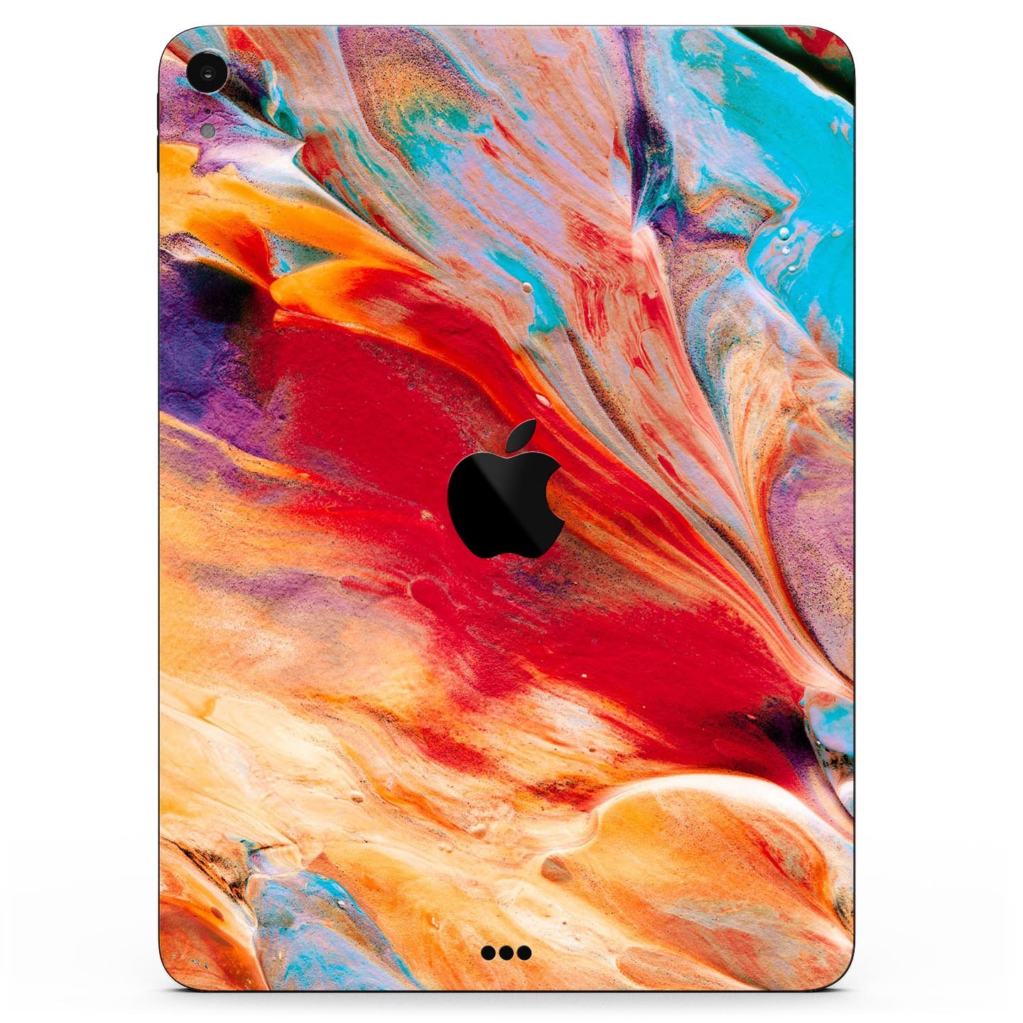 Liquid Abstract Paint V50 skin decal for Apple iPad, showcasing vibrant abstract design and premium 3M material.