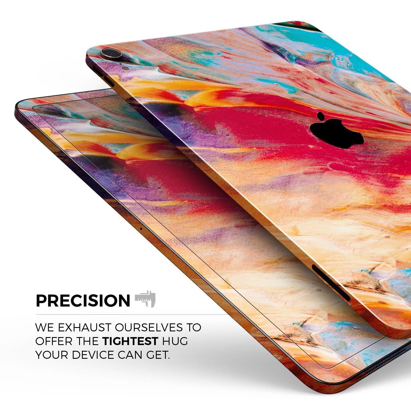 Liquid Abstract Paint V50 skin decal for Apple iPad, showcasing vibrant abstract design and premium 3M material.