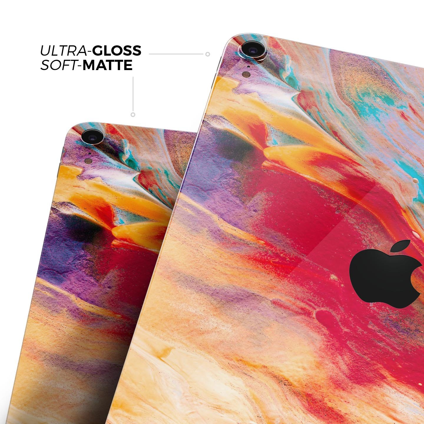 Liquid Abstract Paint V50 skin decal for Apple iPad, showcasing vibrant abstract design and premium 3M material.