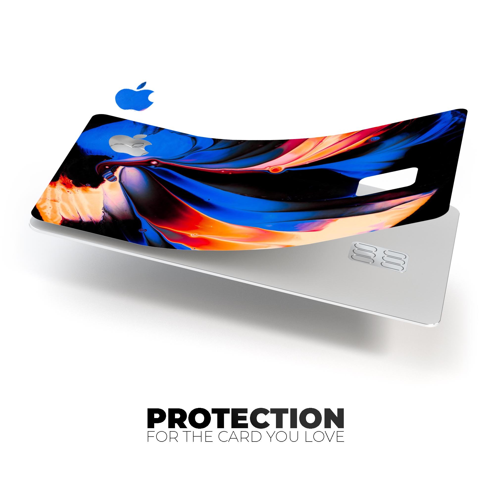 Liquid Abstract Paint V51 skin kit for Apple Card, showcasing premium vinyl design with ultra-gloss finish.