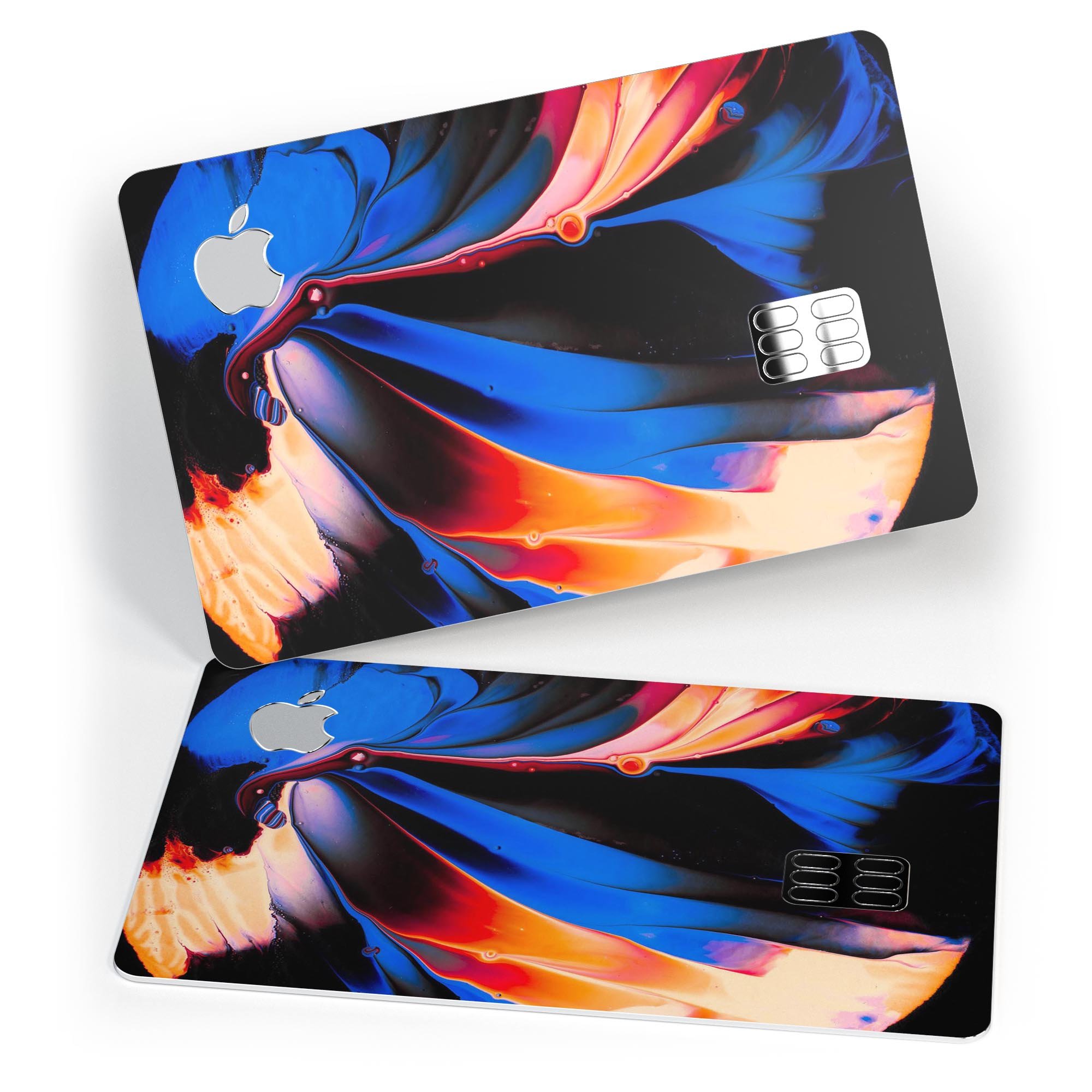 Liquid Abstract Paint V51 skin kit for Apple Card, showcasing premium vinyl design with ultra-gloss finish.