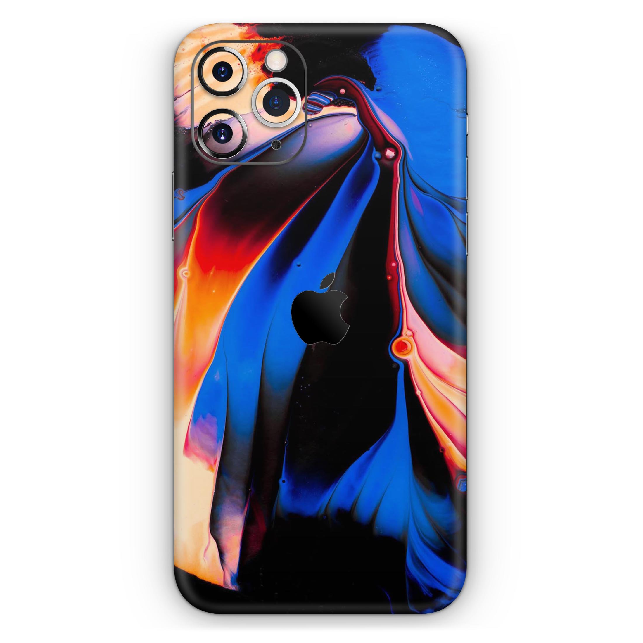 Liquid Abstract Paint V51 skin for Apple iPhone, showcasing vibrant colors and a sleek design.