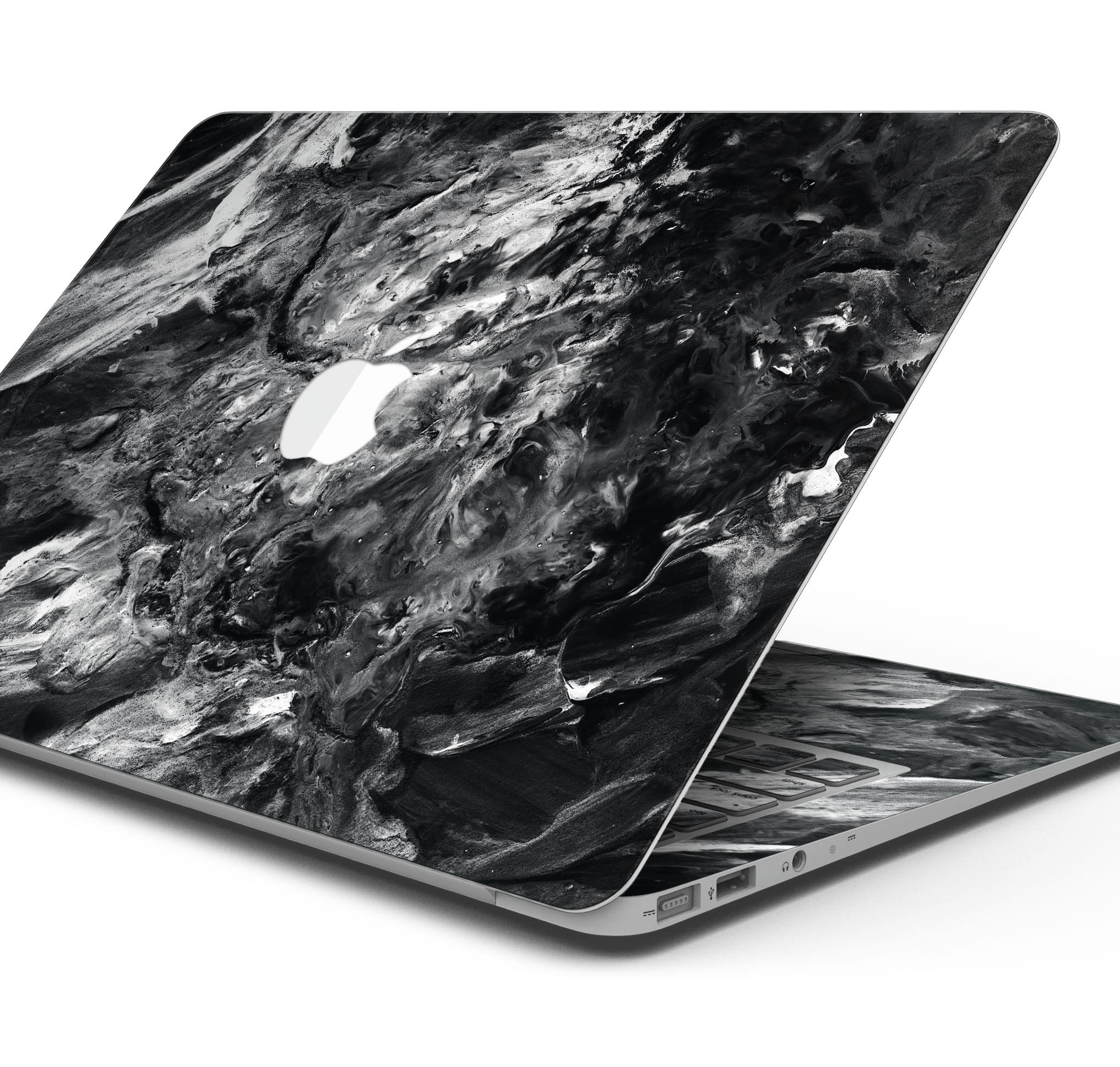 Liquid Abstract Paint V52 skin decal wrap kit for MacBook, showcasing vibrant colors and a sleek design.