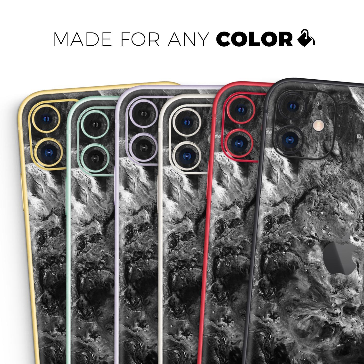 Liquid Abstract Paint V52 skin for Apple iPhone, showcasing vibrant colors and premium vinyl material.