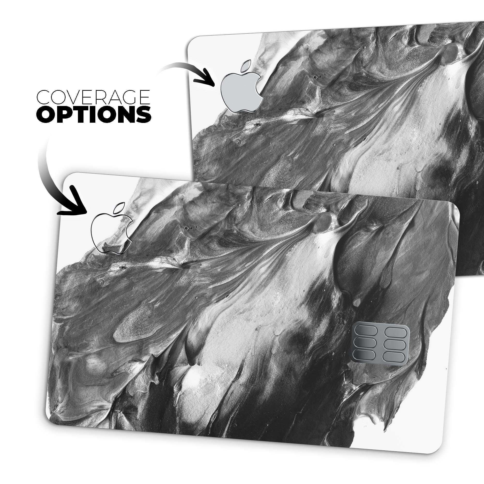 Liquid Abstract Paint V53 skin kit for Apple Card, showcasing premium vinyl design with bubble-free installation.