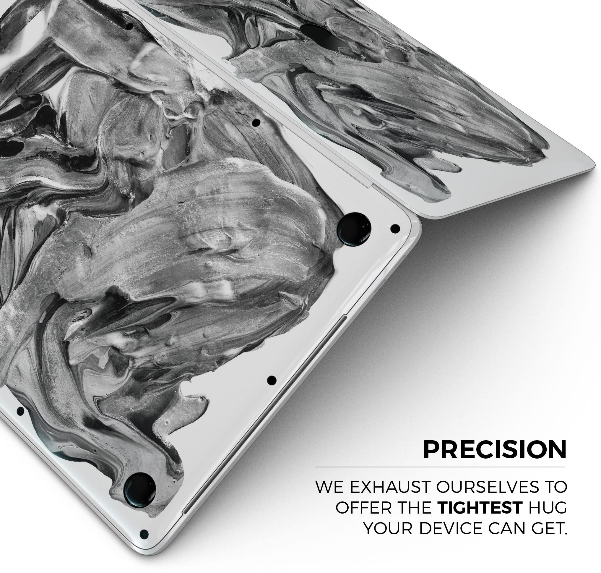 Liquid Abstract Paint V57 skin decal wrap kit for MacBook, showcasing vibrant colors and a sleek design.