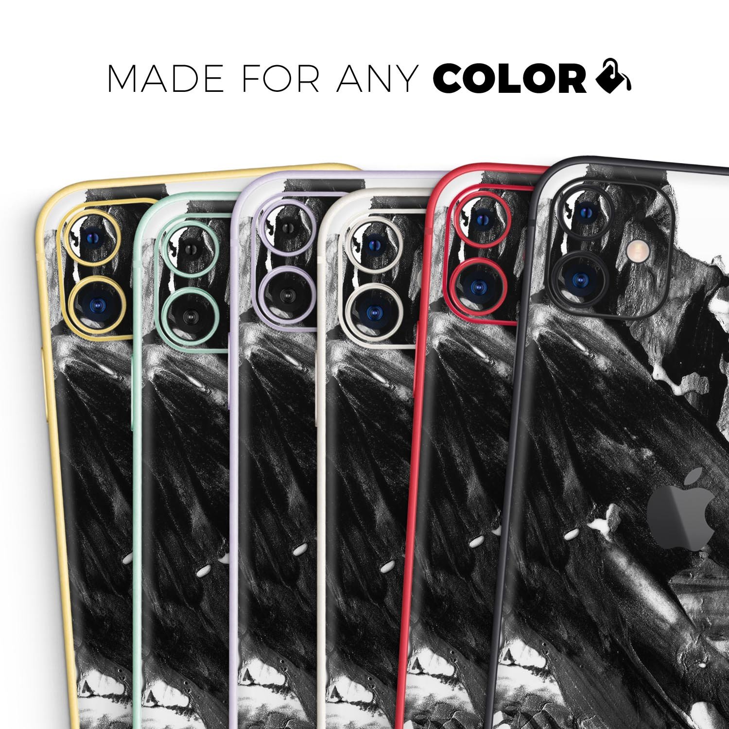 Liquid Abstract Paint V59 skin for Apple iPhone, showcasing vibrant colors and a sleek design.