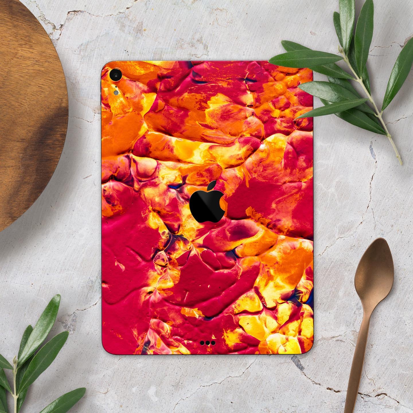 Liquid Abstract Paint V6 skin decal for Apple iPad Pro, showcasing vibrant abstract design and premium 3M material.