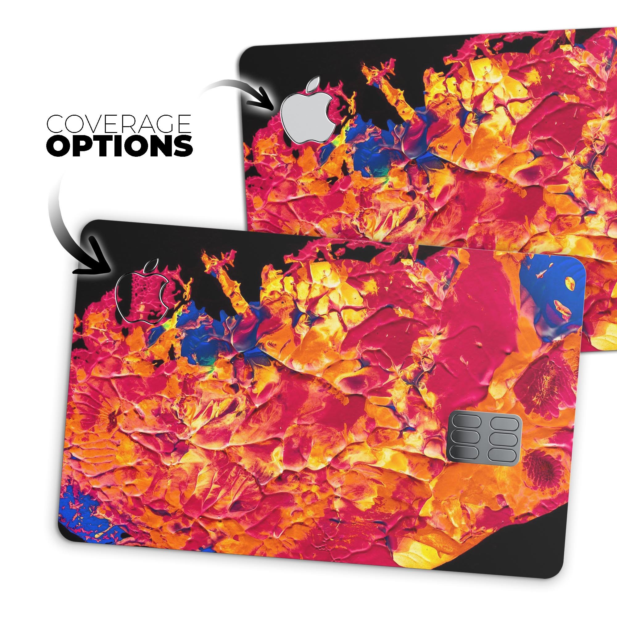 Liquid Abstract Paint V6 skin for Apple Card, showcasing premium vinyl design with ultra-gloss finish.