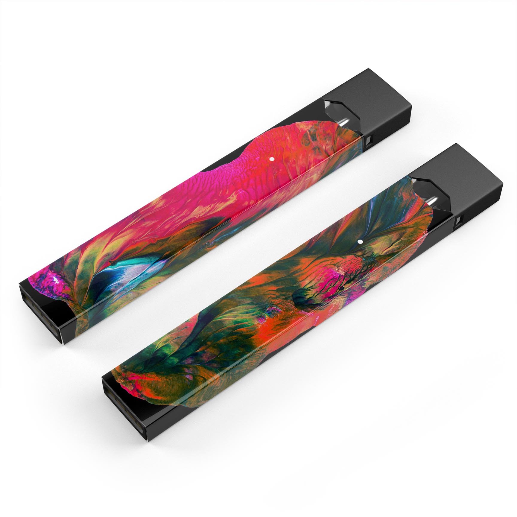 Liquid Abstract Paint V61 skin-wrap sticker designed for JUUL vaping device, showcasing vibrant abstract design and premium quality.