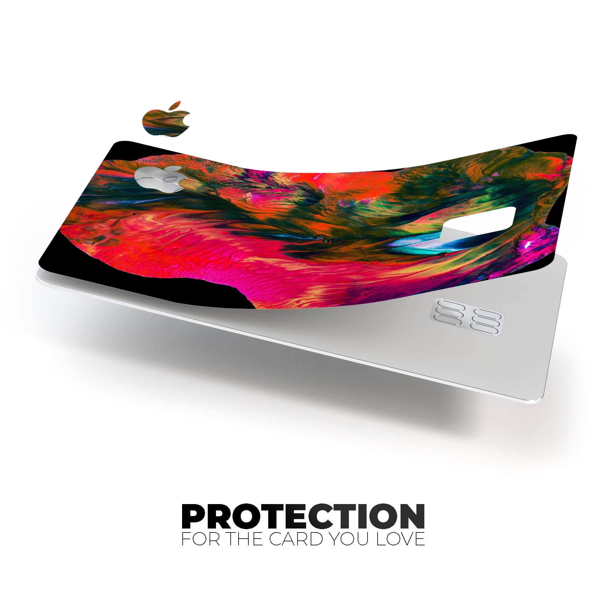 Liquid Abstract Paint V61 skin kit for Apple Card, showcasing premium vinyl design and finishes.