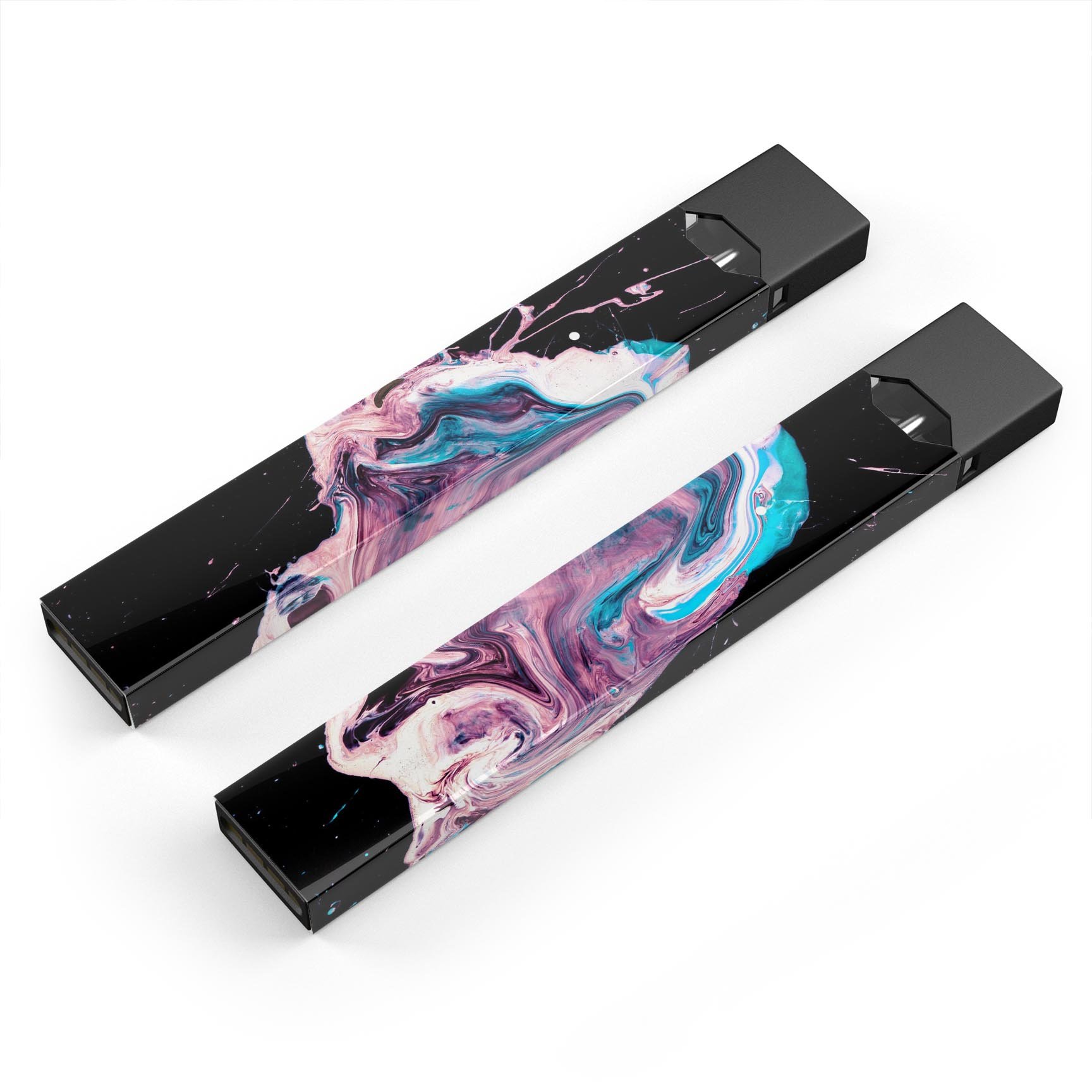 Liquid Abstract Paint V62 skin-wrap sticker designed for JUUL vaping device, showcasing vibrant colors and a sleek design.