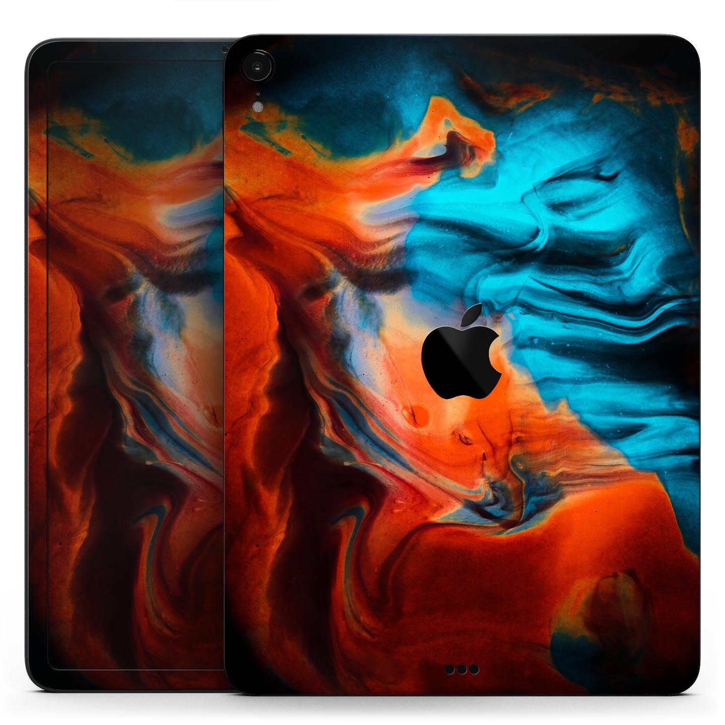 Liquid Abstract Paint V64 skin decal for Apple iPad, showcasing vibrant colors and a sleek design for full body protection.