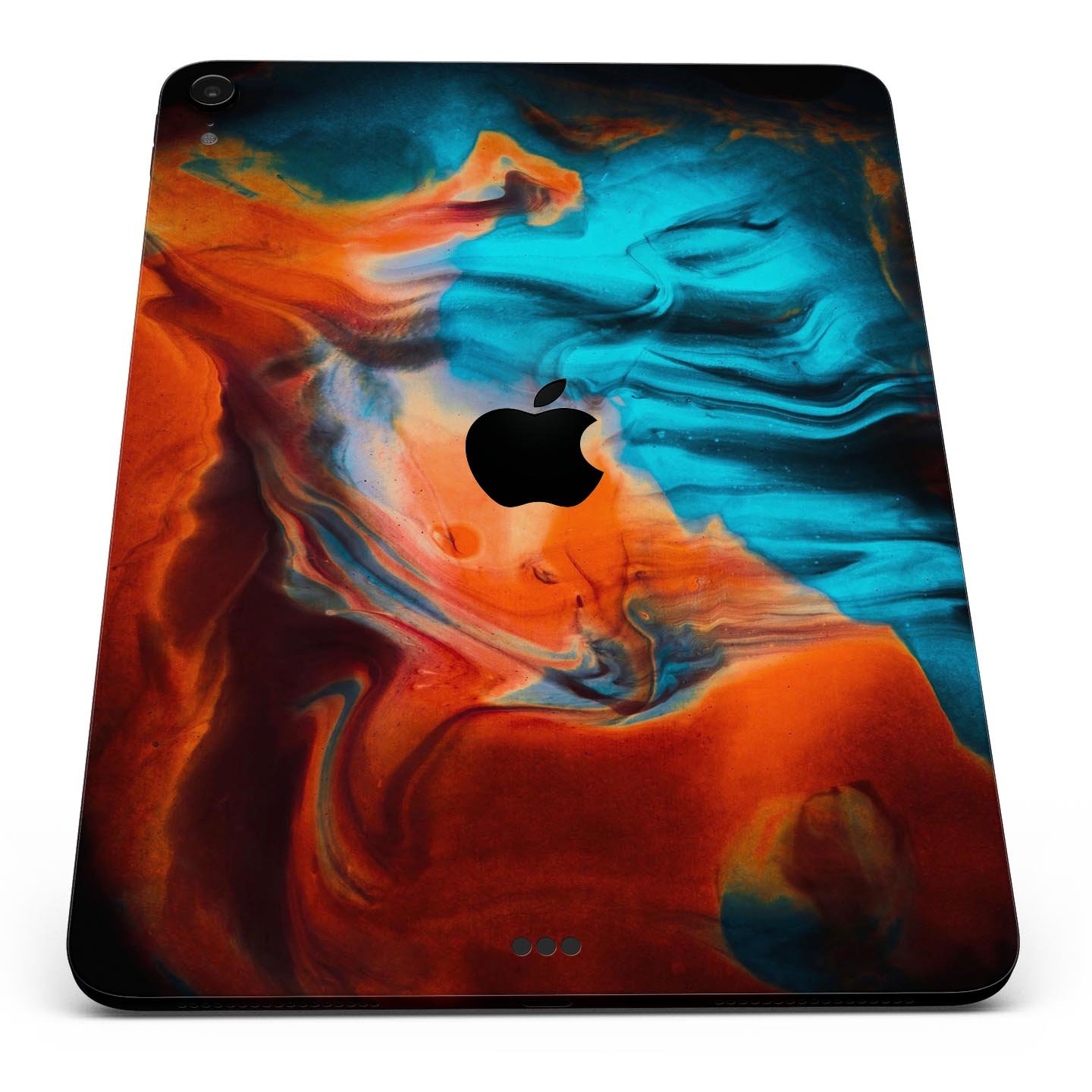 Liquid Abstract Paint V64 skin decal for Apple iPad, showcasing vibrant colors and a sleek design for full body protection.