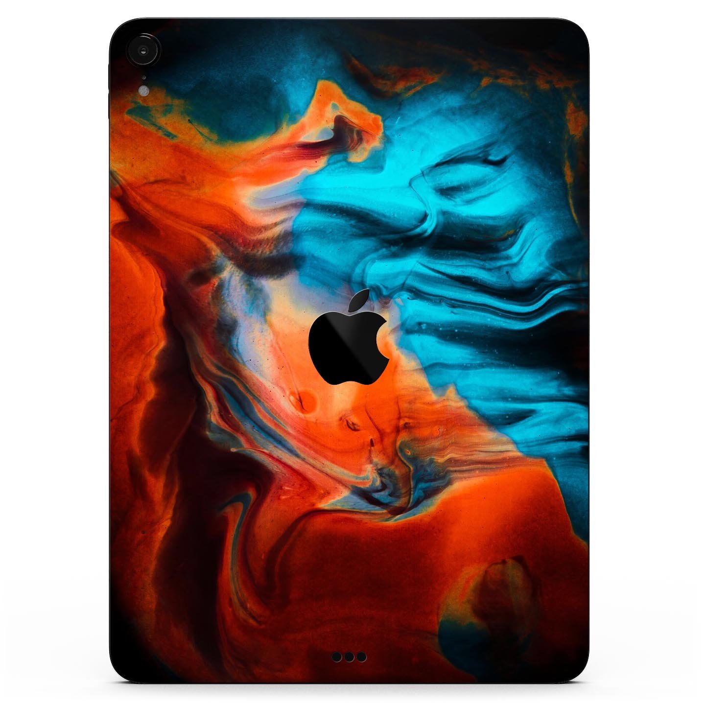 Liquid Abstract Paint V64 skin decal for Apple iPad, showcasing vibrant colors and a sleek design for full body protection.