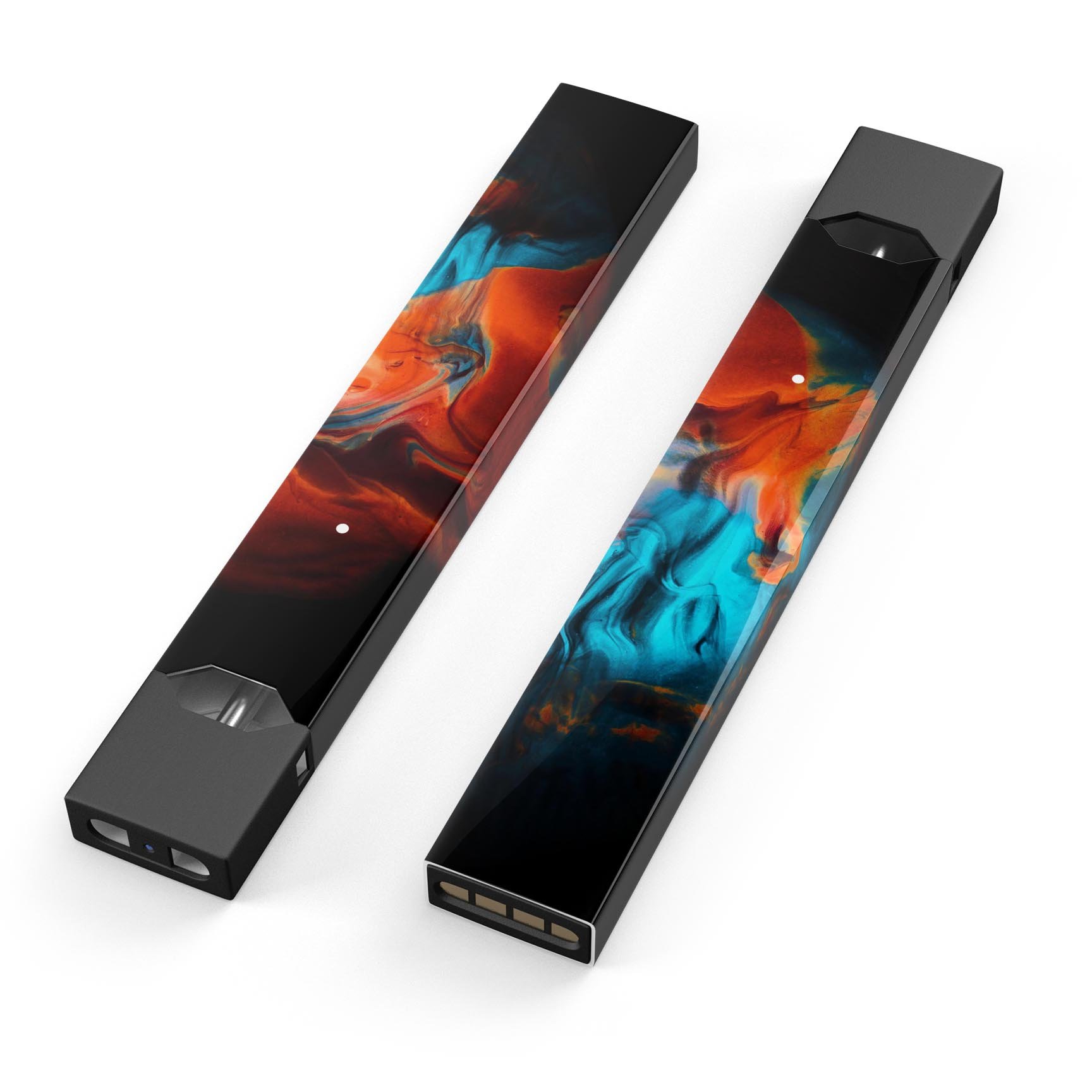 Liquid Abstract Paint V64 skin-wrap sticker designed for JUUL vaping device, showcasing vibrant colors and a sleek finish.