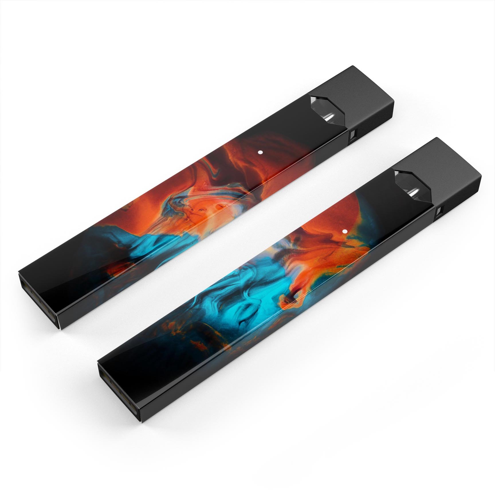 Liquid Abstract Paint V64 skin-wrap sticker designed for JUUL vaping device, showcasing vibrant colors and a sleek finish.