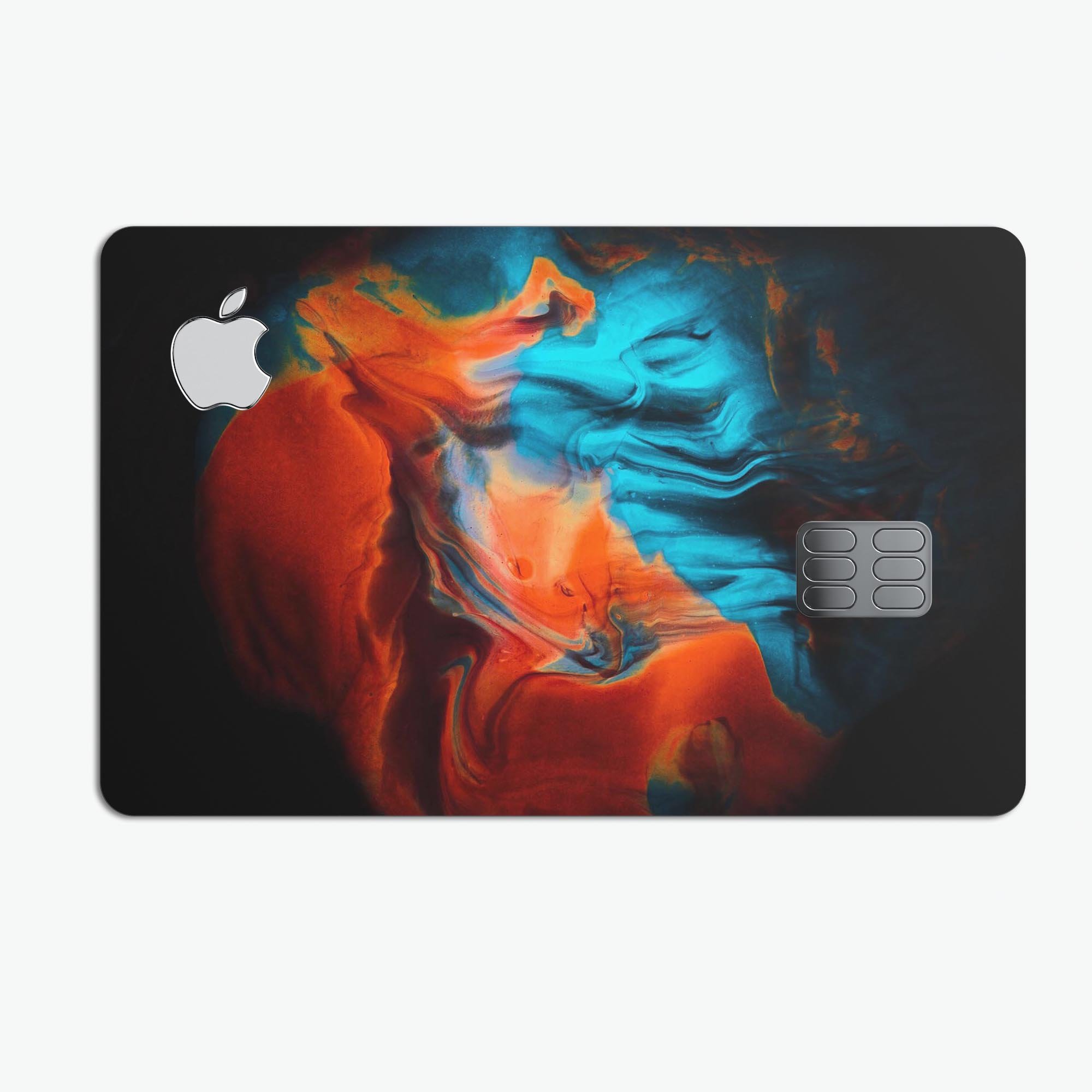 Liquid Abstract Paint V64 skin kit for Apple Card, showcasing premium vinyl design and finishes.