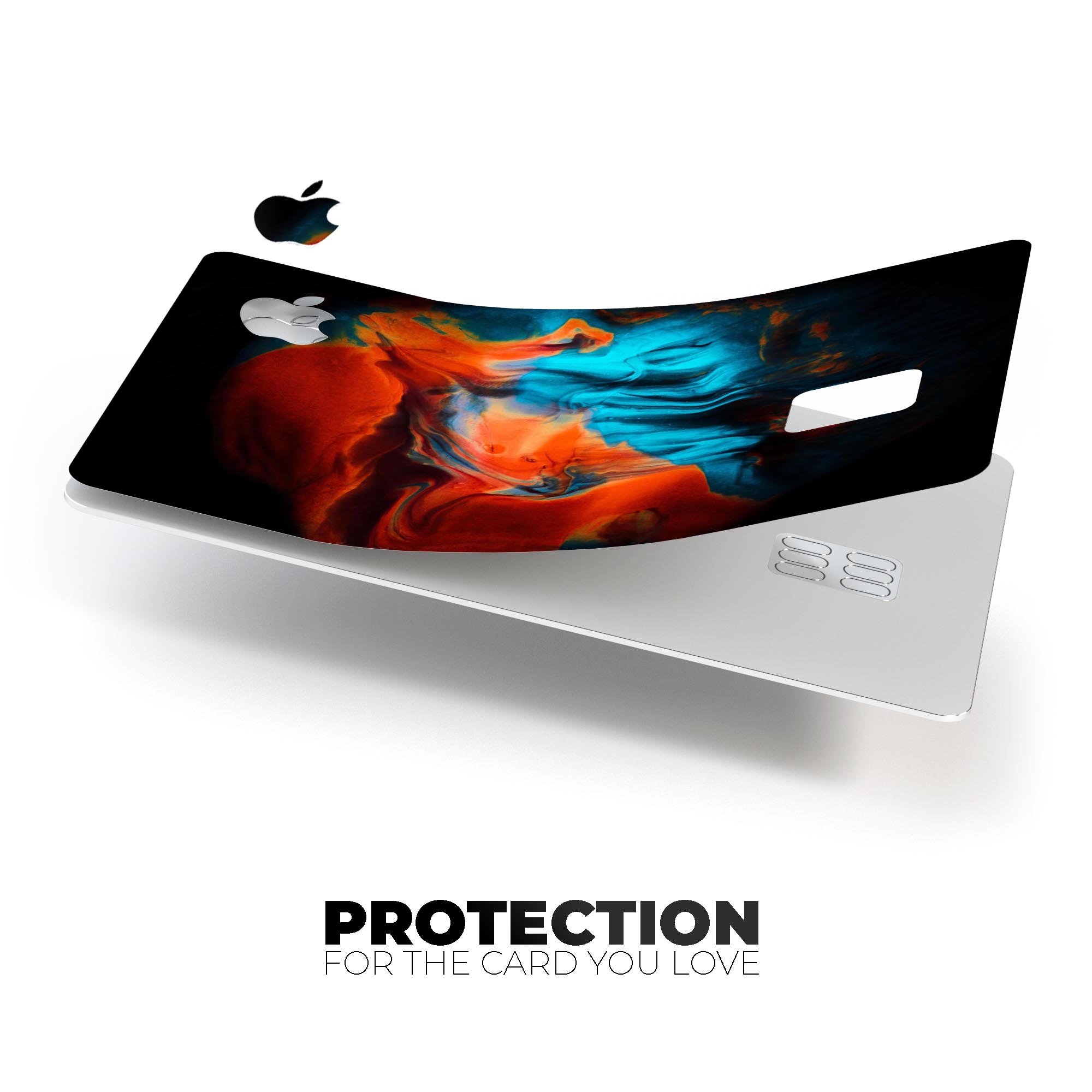 Liquid Abstract Paint V64 skin kit for Apple Card, showcasing premium vinyl design and finishes.