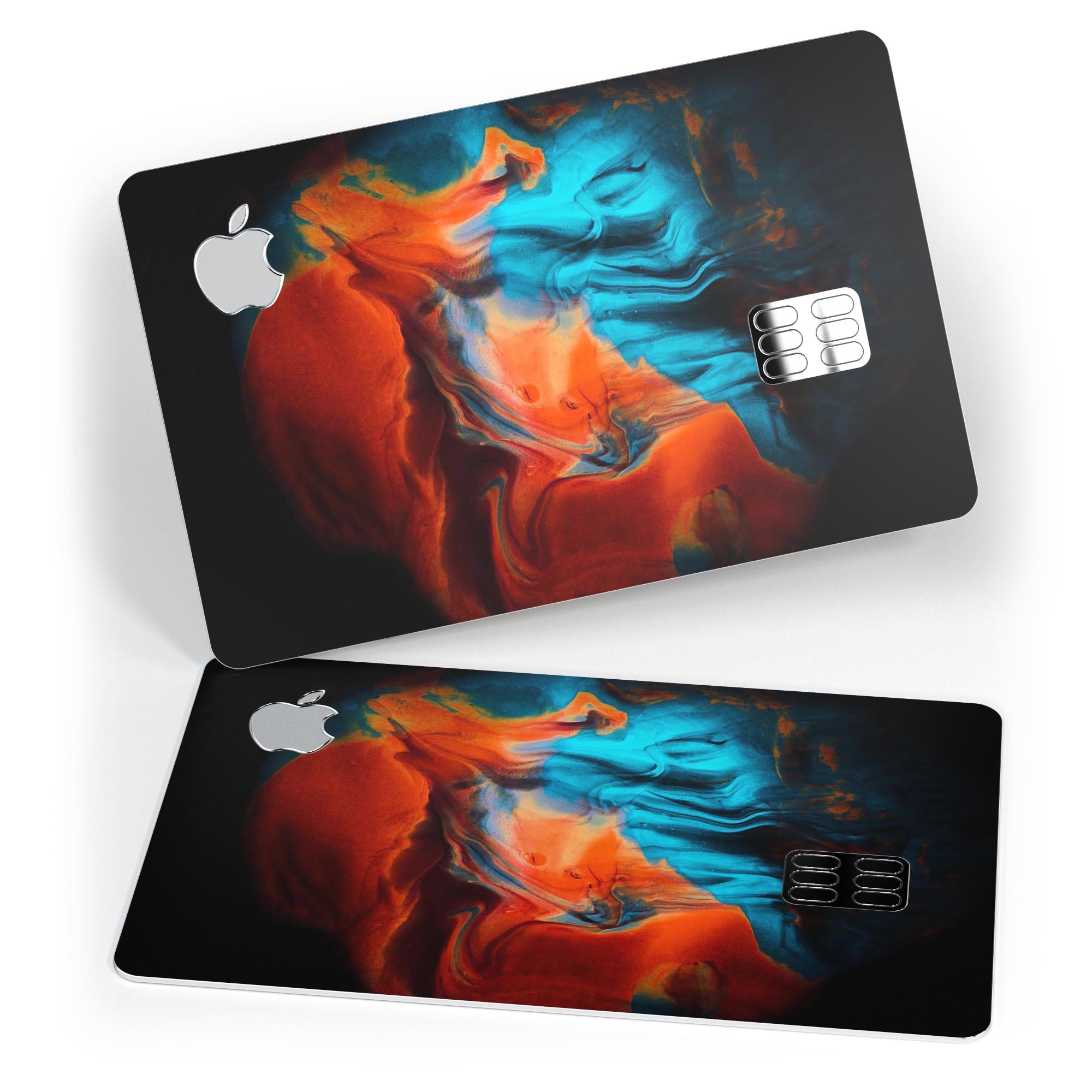 Liquid Abstract Paint V64 skin kit for Apple Card, showcasing premium vinyl design and finishes.