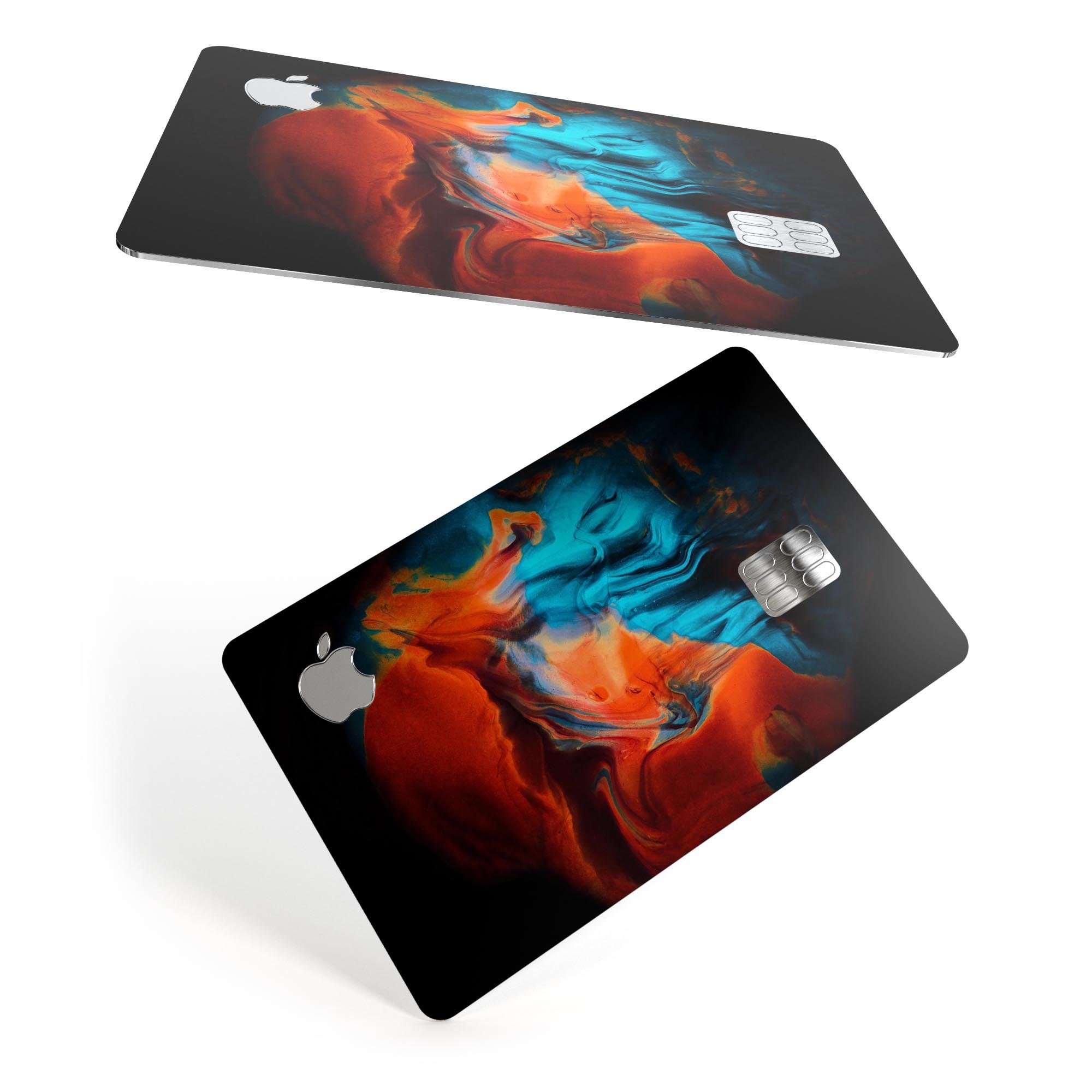 Liquid Abstract Paint V64 skin kit for Apple Card, showcasing premium vinyl design and finishes.