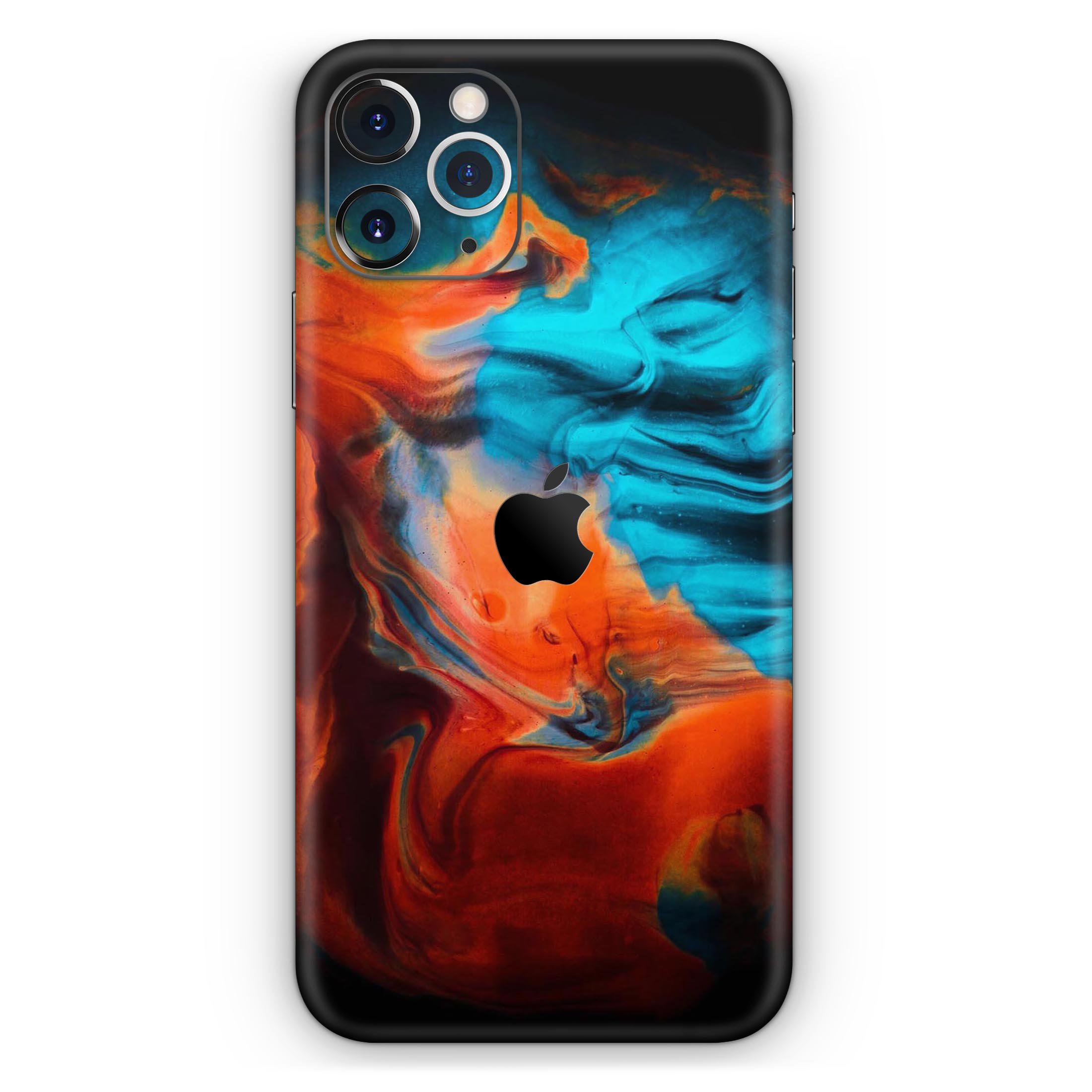 Liquid Abstract Paint V64 skin for Apple iPhone, showcasing vibrant colors and premium vinyl material.