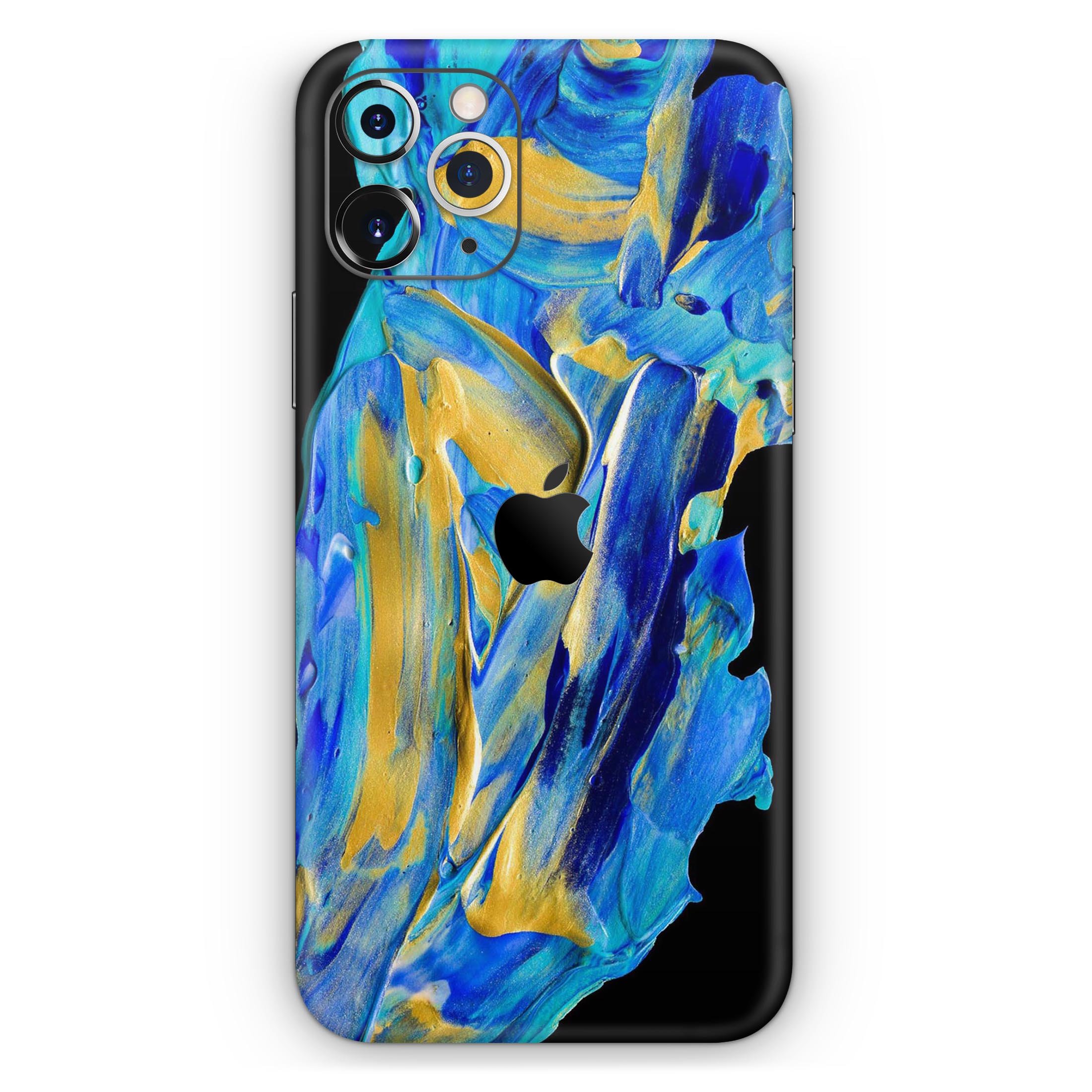 Liquid Abstract Paint V65 Skin-Kit for Apple iPhone, showcasing vibrant colors and a sleek design.