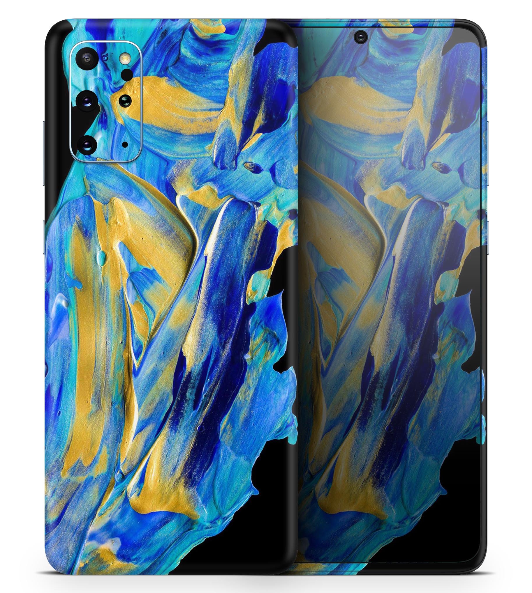 Liquid Abstract Paint V65 skin for Samsung Galaxy S-Series, showcasing vibrant colors and a sleek design.