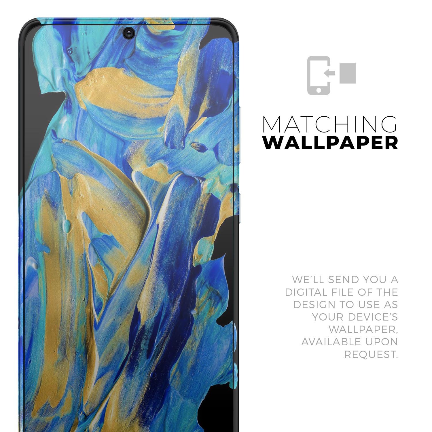 Liquid Abstract Paint V65 skin for Samsung Galaxy S-Series, showcasing vibrant colors and a sleek design.