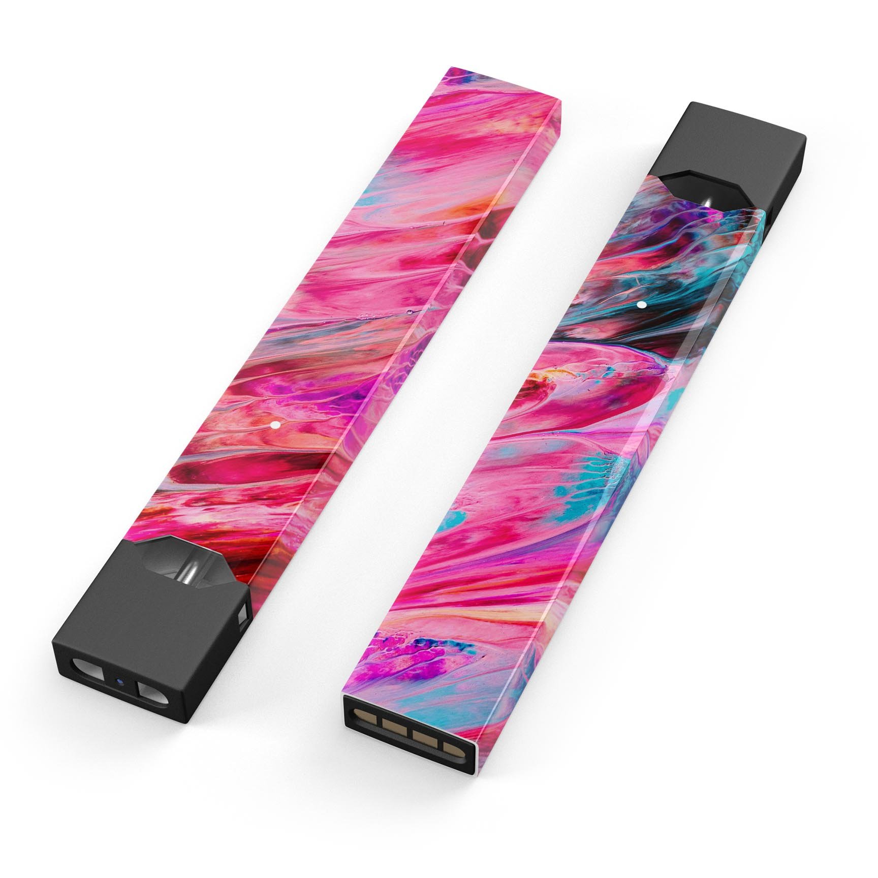 Liquid Abstract Paint V67 skin-wrap sticker designed for JUUL vaping device, featuring vibrant abstract design and protective lamination.