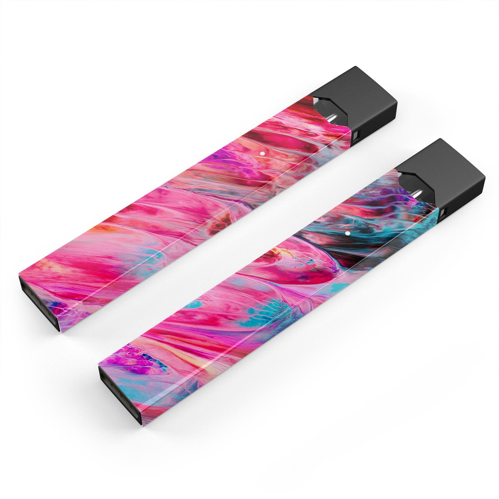 Liquid Abstract Paint V67 skin-wrap sticker designed for JUUL vaping device, featuring vibrant abstract design and protective lamination.