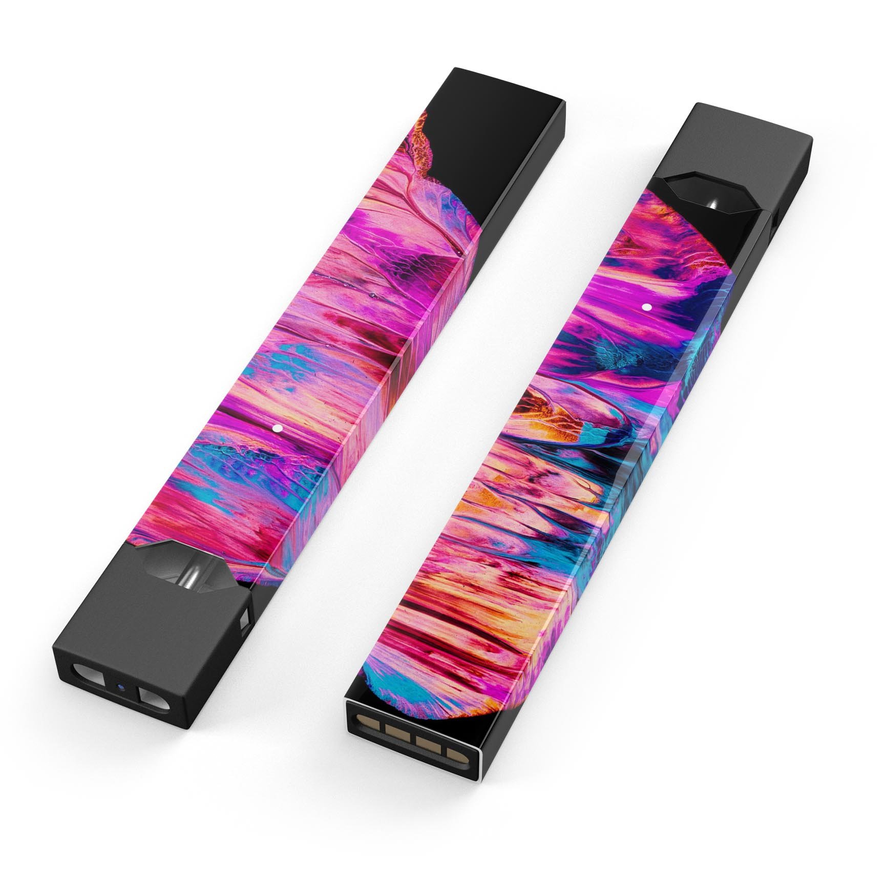 Liquid Abstract Paint V68 skin-wrap sticker designed for JUUL vaping device, showcasing vibrant colors and a sleek finish.