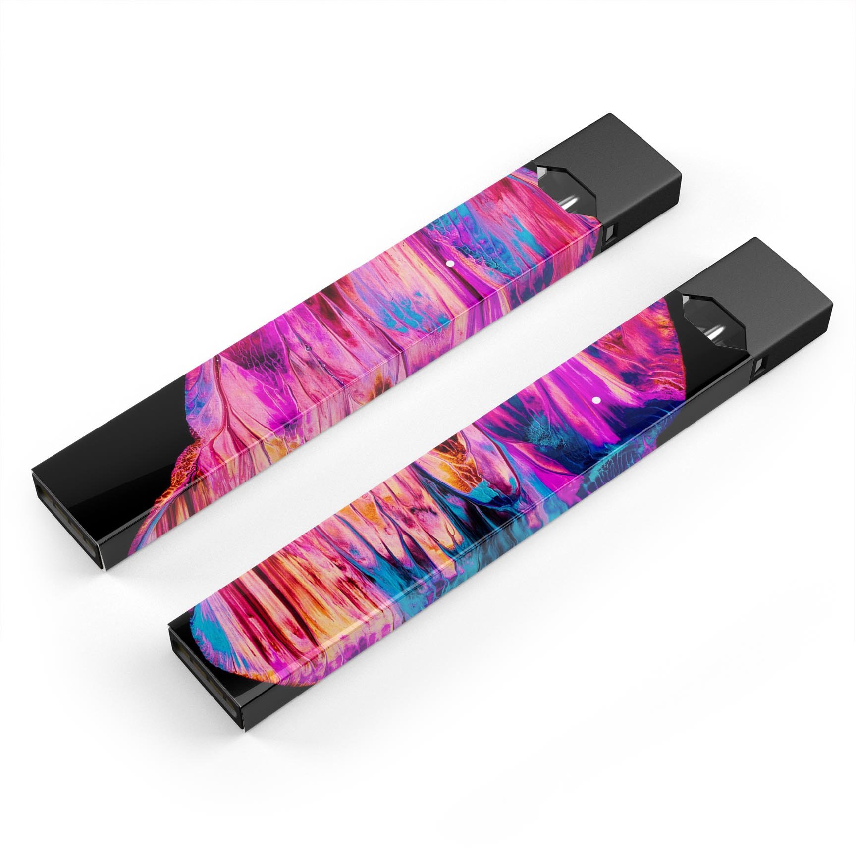 Liquid Abstract Paint V68 skin-wrap sticker designed for JUUL vaping device, showcasing vibrant colors and a sleek finish.