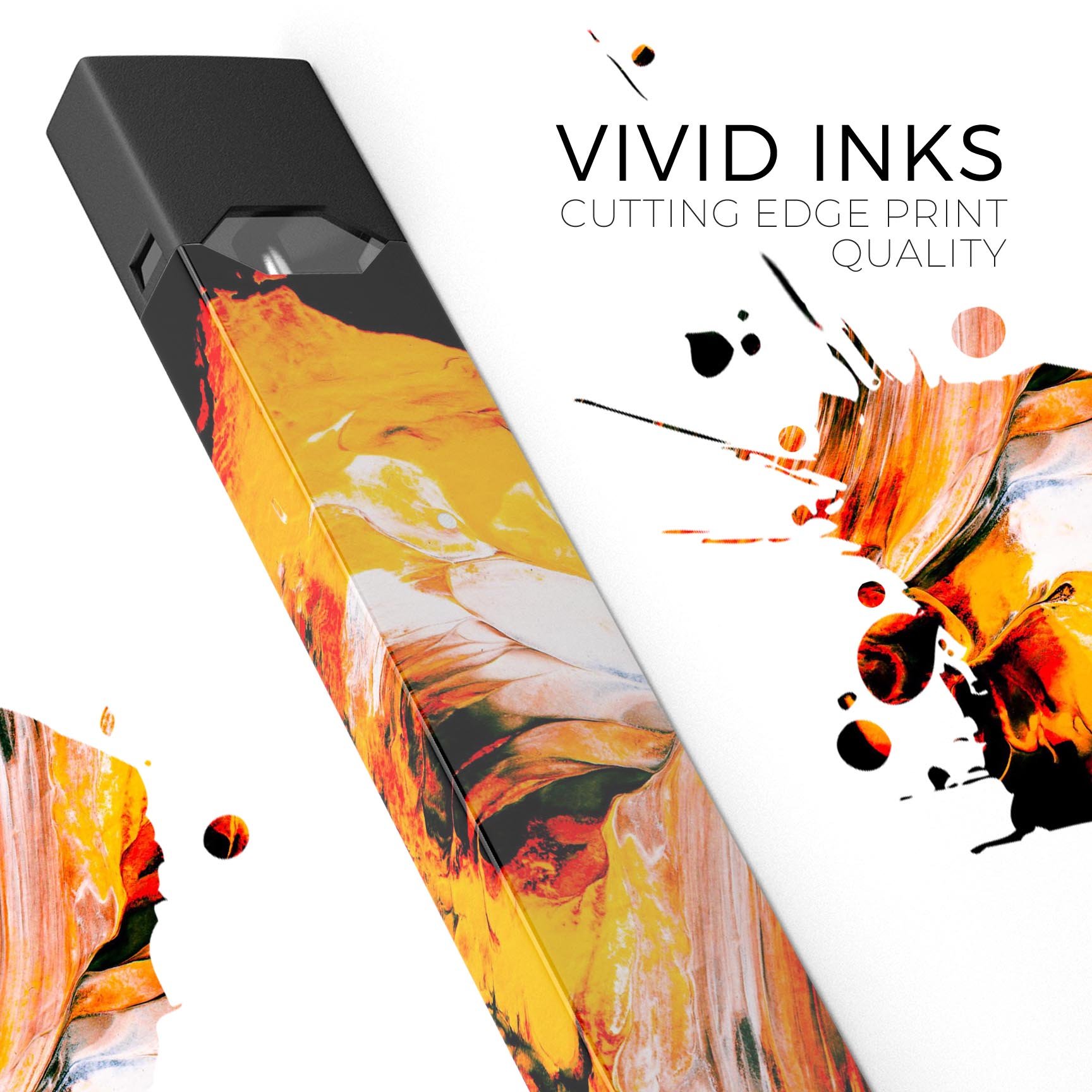 Liquid Abstract Paint V69 skin-wrap sticker designed for JUUL vaping device, showcasing vibrant colors and a sleek design.