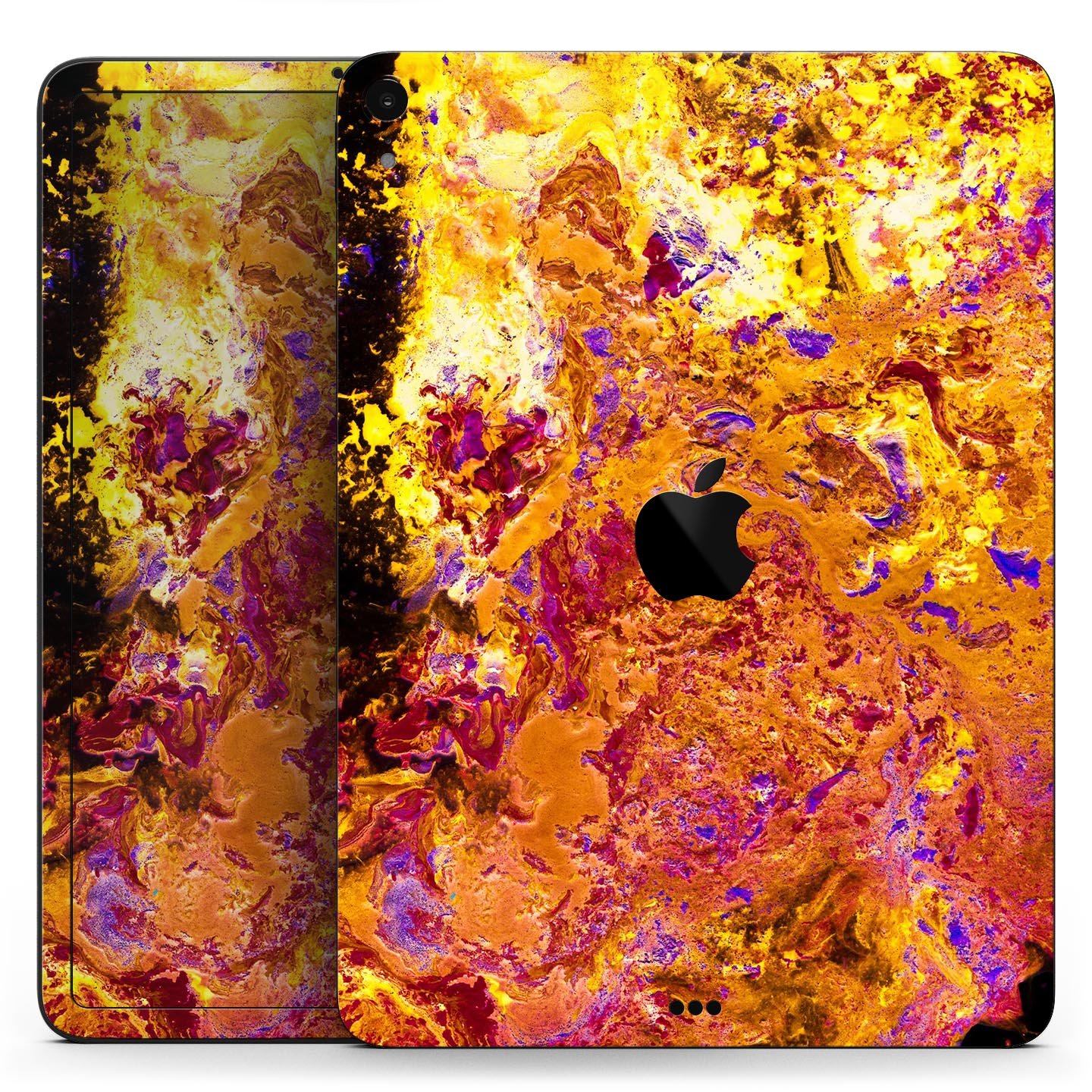 Liquid Abstract Paint V7 skin decal for Apple iPad Pro, showcasing vibrant abstract design and premium 3M material.