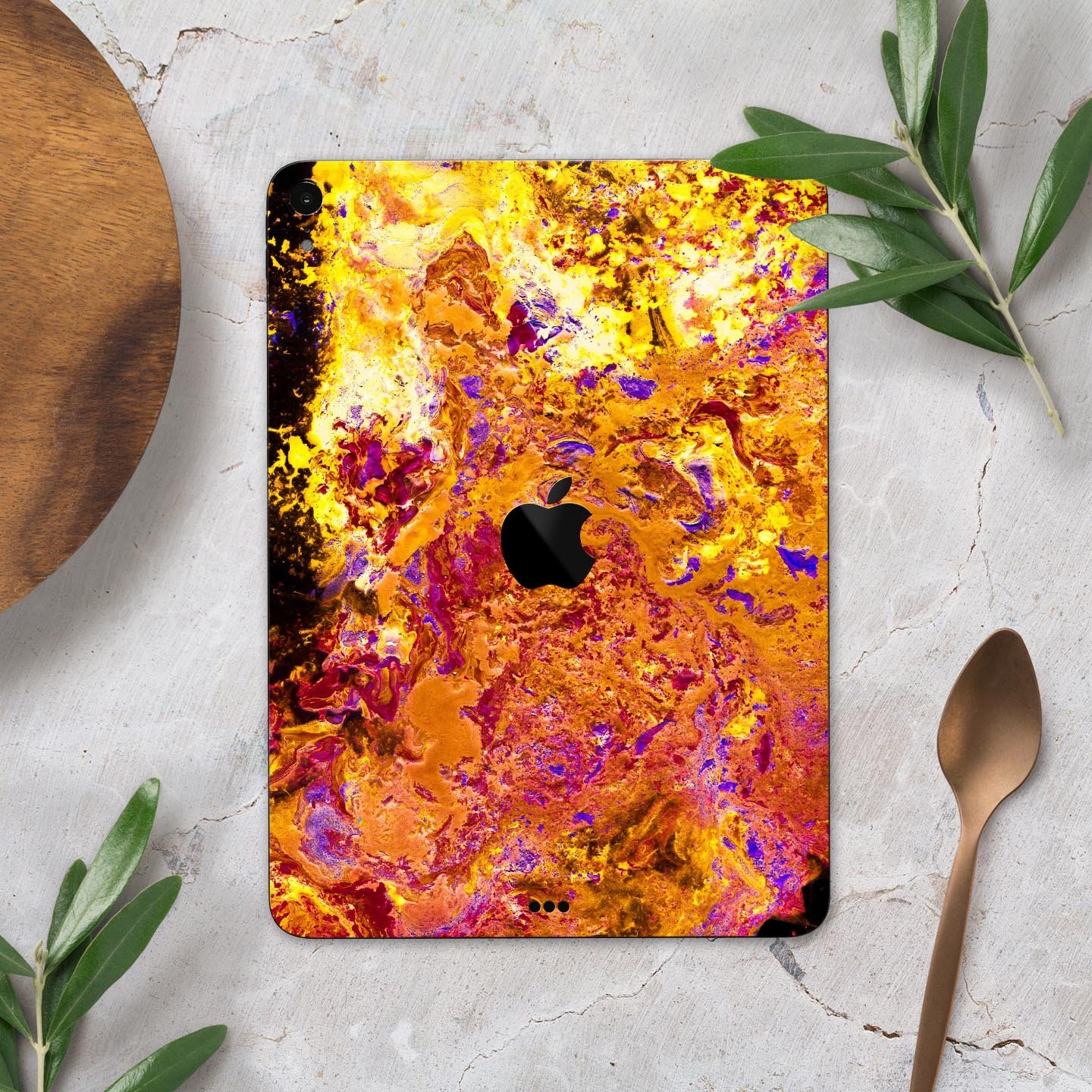 Liquid Abstract Paint V7 skin decal for Apple iPad Pro, showcasing vibrant abstract design and premium 3M material.