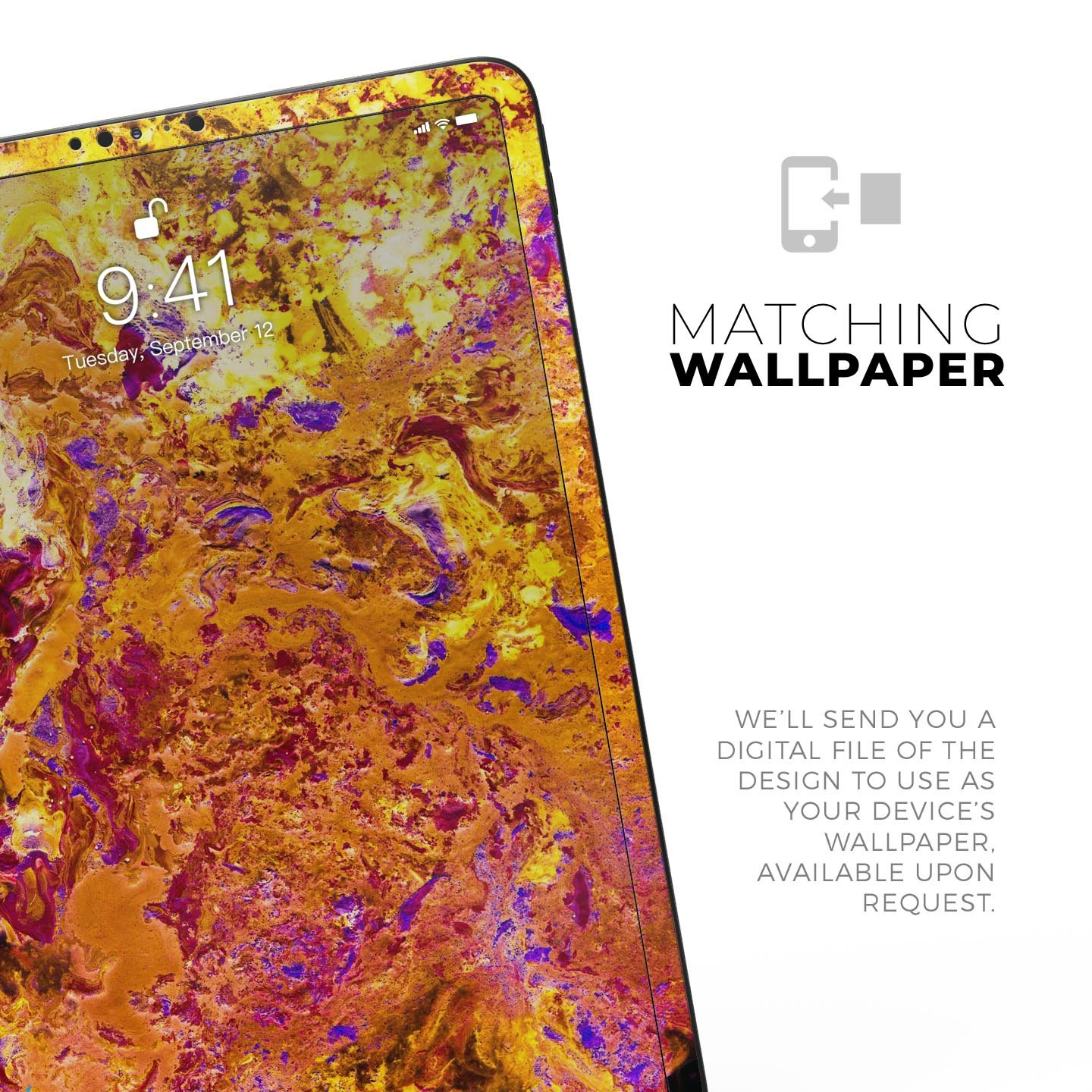 Liquid Abstract Paint V7 skin decal for Apple iPad Pro, showcasing vibrant abstract design and premium 3M material.