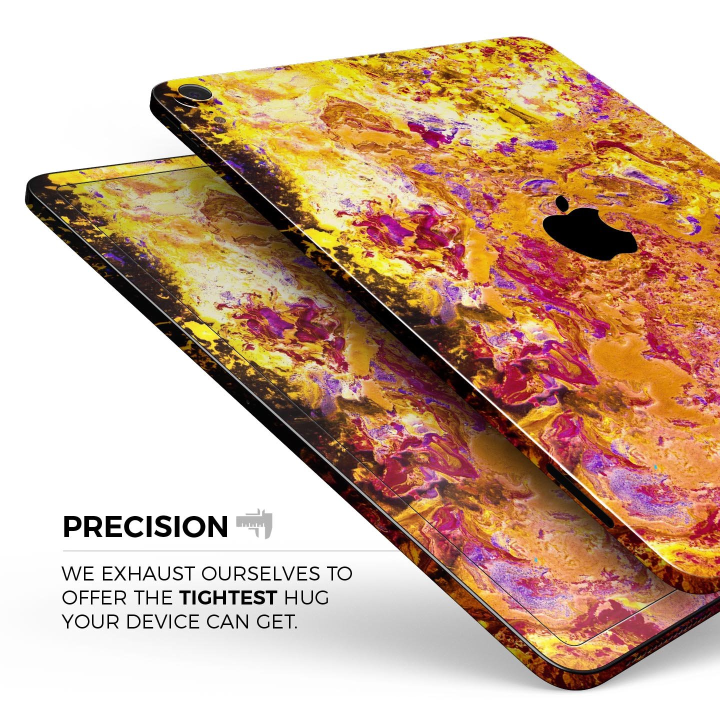 Liquid Abstract Paint V7 skin decal for Apple iPad Pro, showcasing vibrant abstract design and premium 3M material.