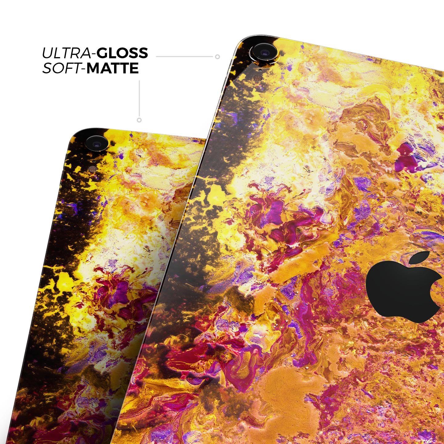 Liquid Abstract Paint V7 skin decal for Apple iPad Pro, showcasing vibrant abstract design and premium 3M material.