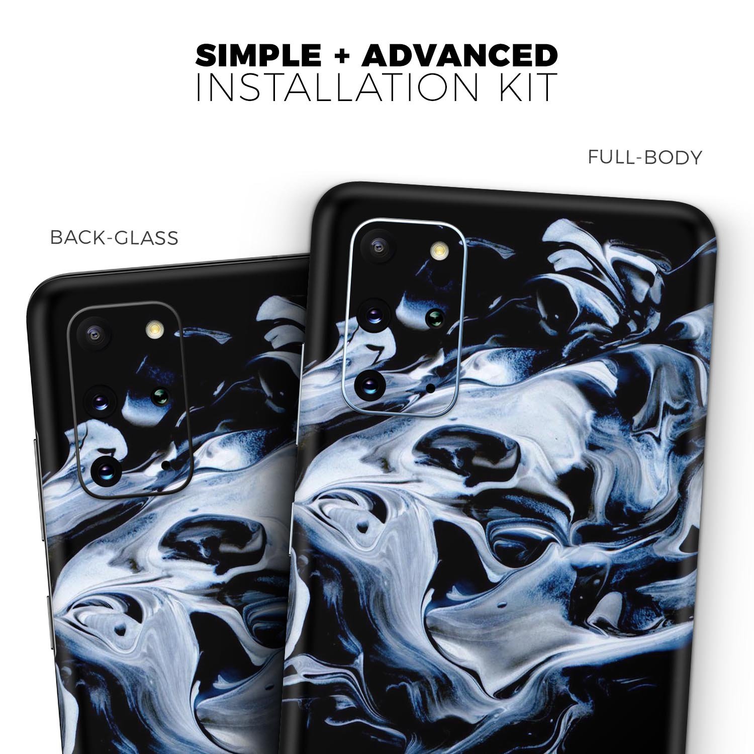 Liquid Abstract Paint V77 skin for Samsung Galaxy S-Series, showcasing vibrant colors and a sleek design.