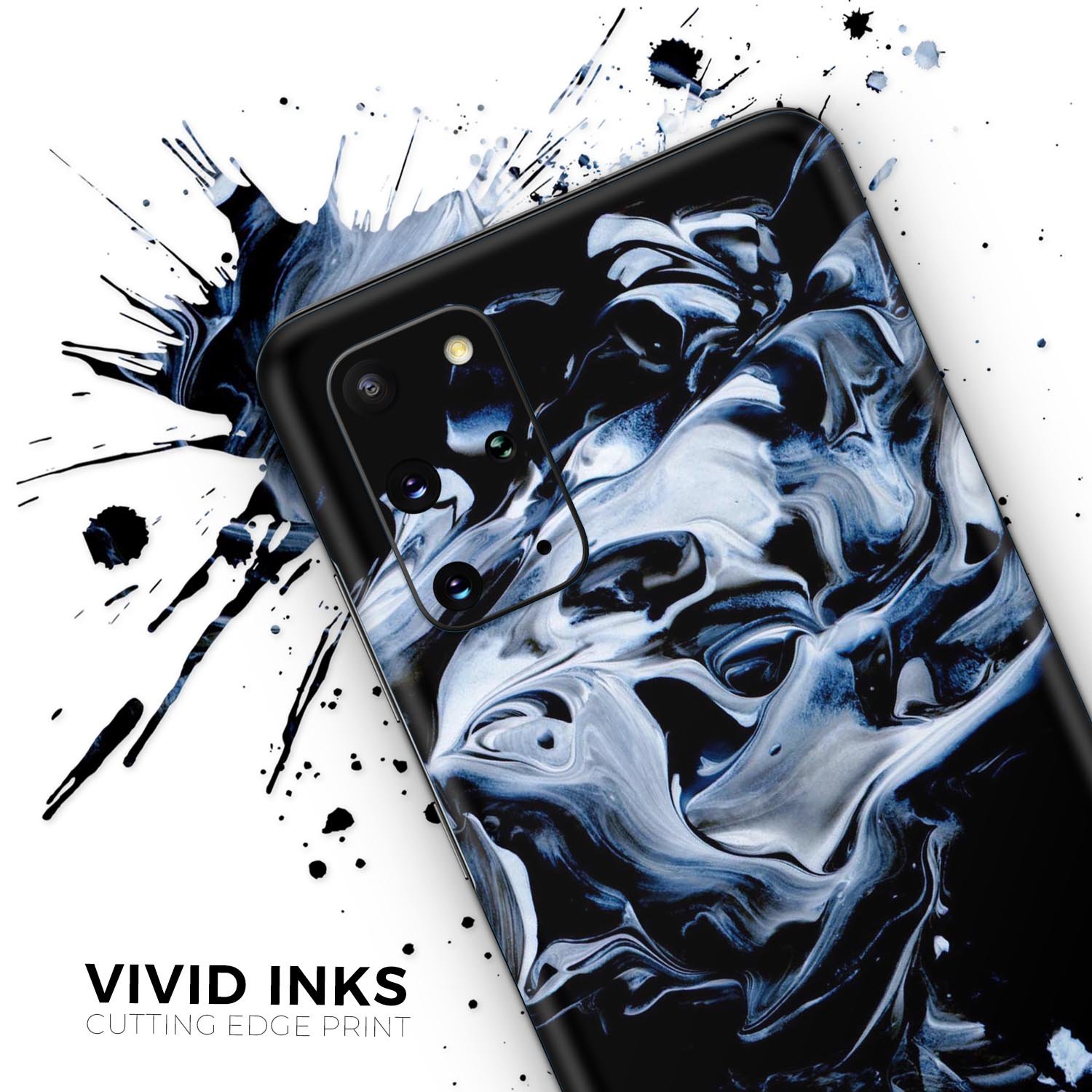 Liquid Abstract Paint V77 skin for Samsung Galaxy S-Series, showcasing vibrant colors and a sleek design.