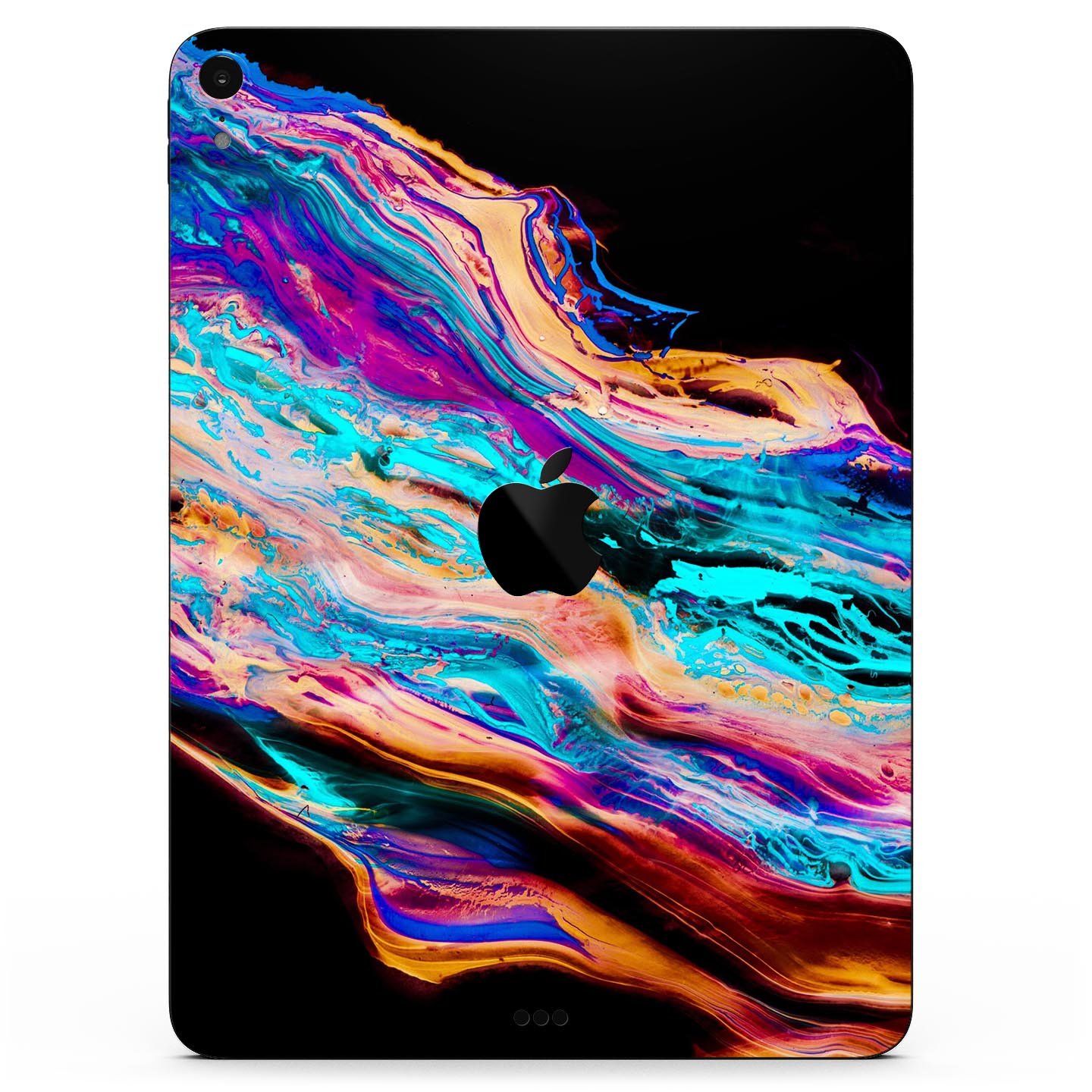 Liquid Abstract Paint V71 skin decal for Apple iPad, showcasing vibrant abstract design and premium 3M material.