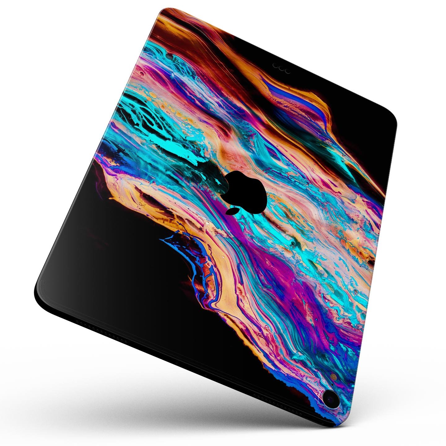 Liquid Abstract Paint V71 skin decal for Apple iPad, showcasing vibrant abstract design and premium 3M material.