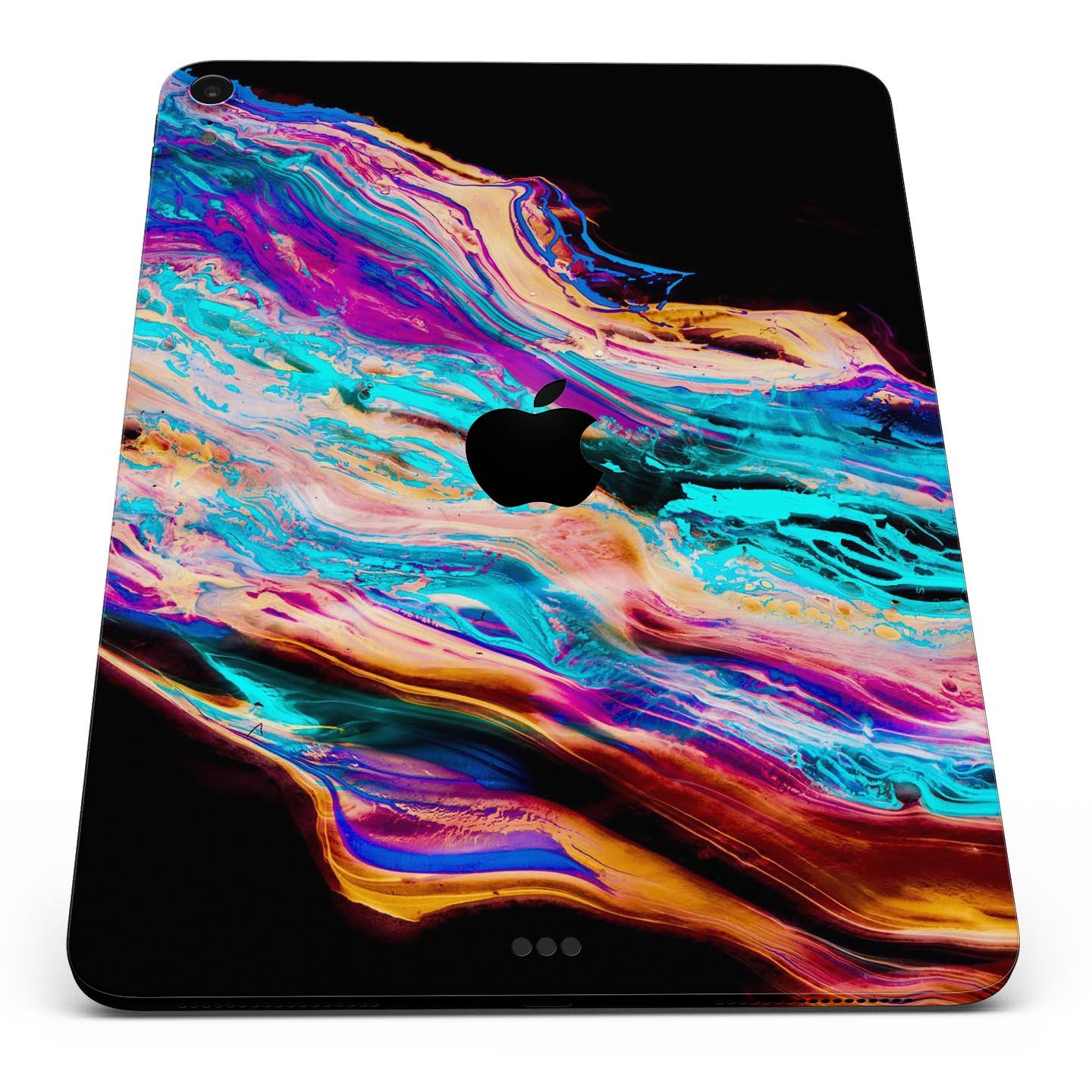 Liquid Abstract Paint V71 skin decal for Apple iPad, showcasing vibrant abstract design and premium 3M material.