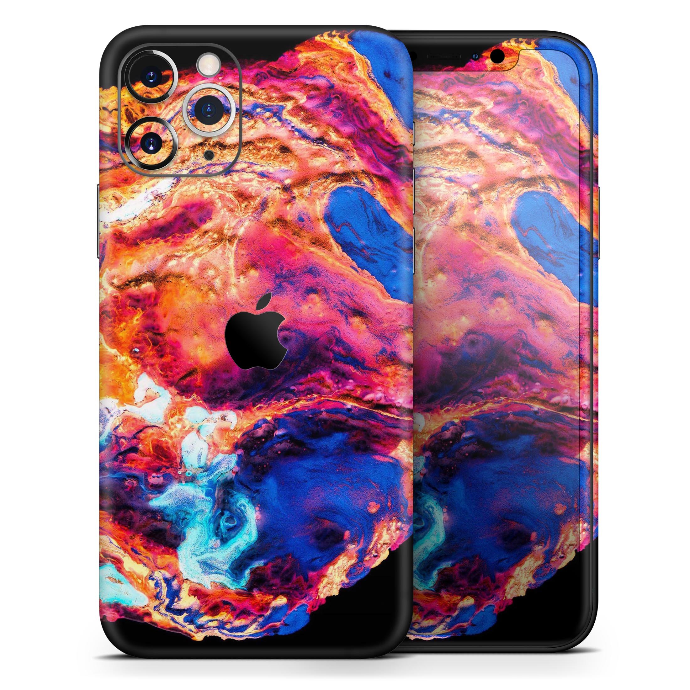 Liquid Abstract Paint V72 skin for Apple iPhone, showcasing vibrant colors and sleek design.