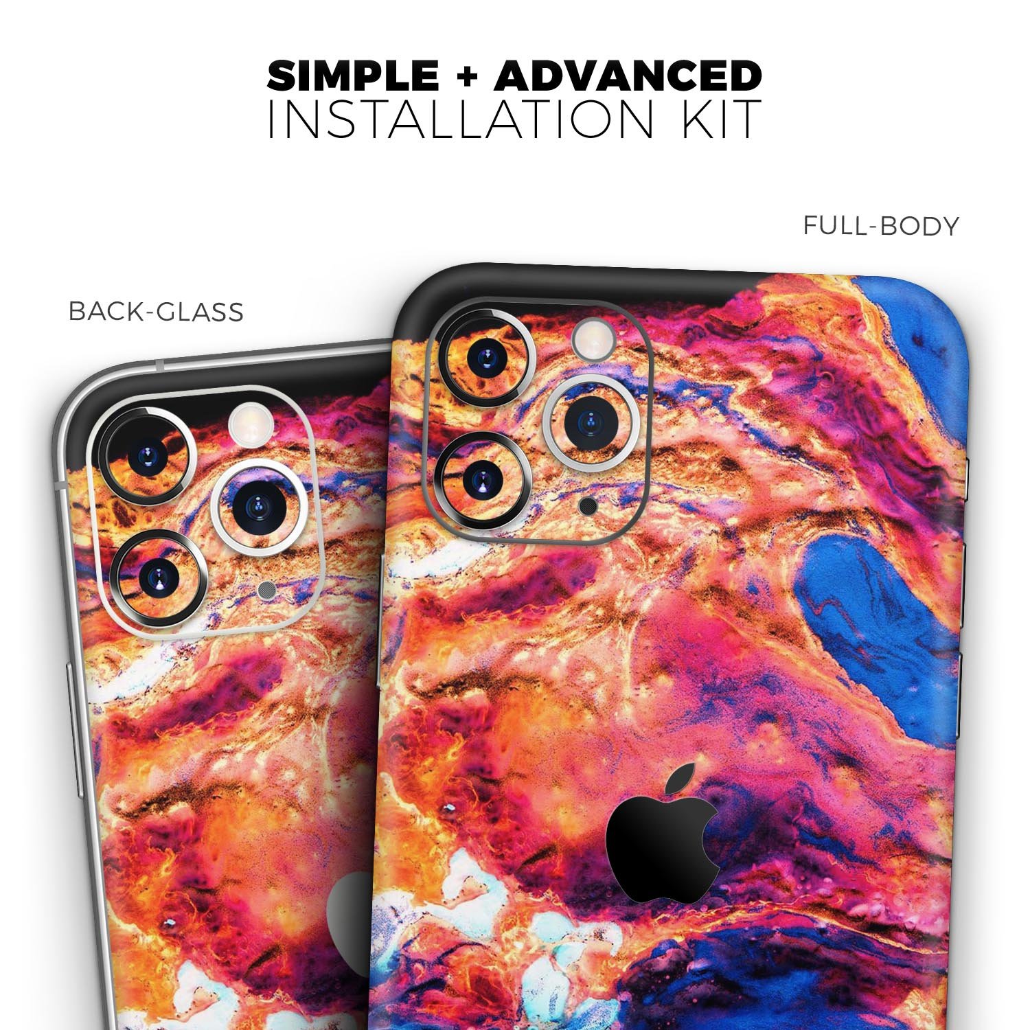 Liquid Abstract Paint V72 skin for Apple iPhone, showcasing vibrant colors and sleek design.