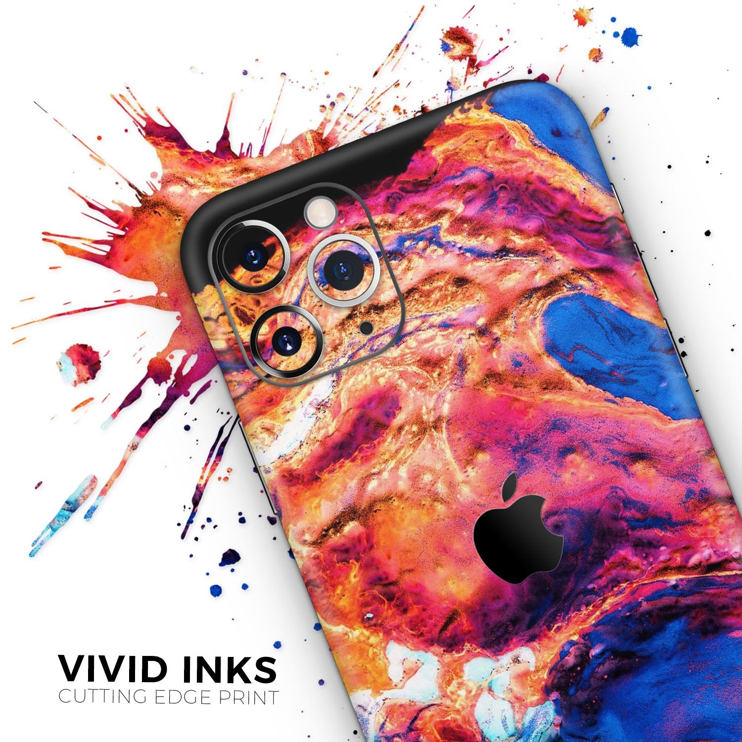 Liquid Abstract Paint V72 skin for Apple iPhone, showcasing vibrant colors and sleek design.